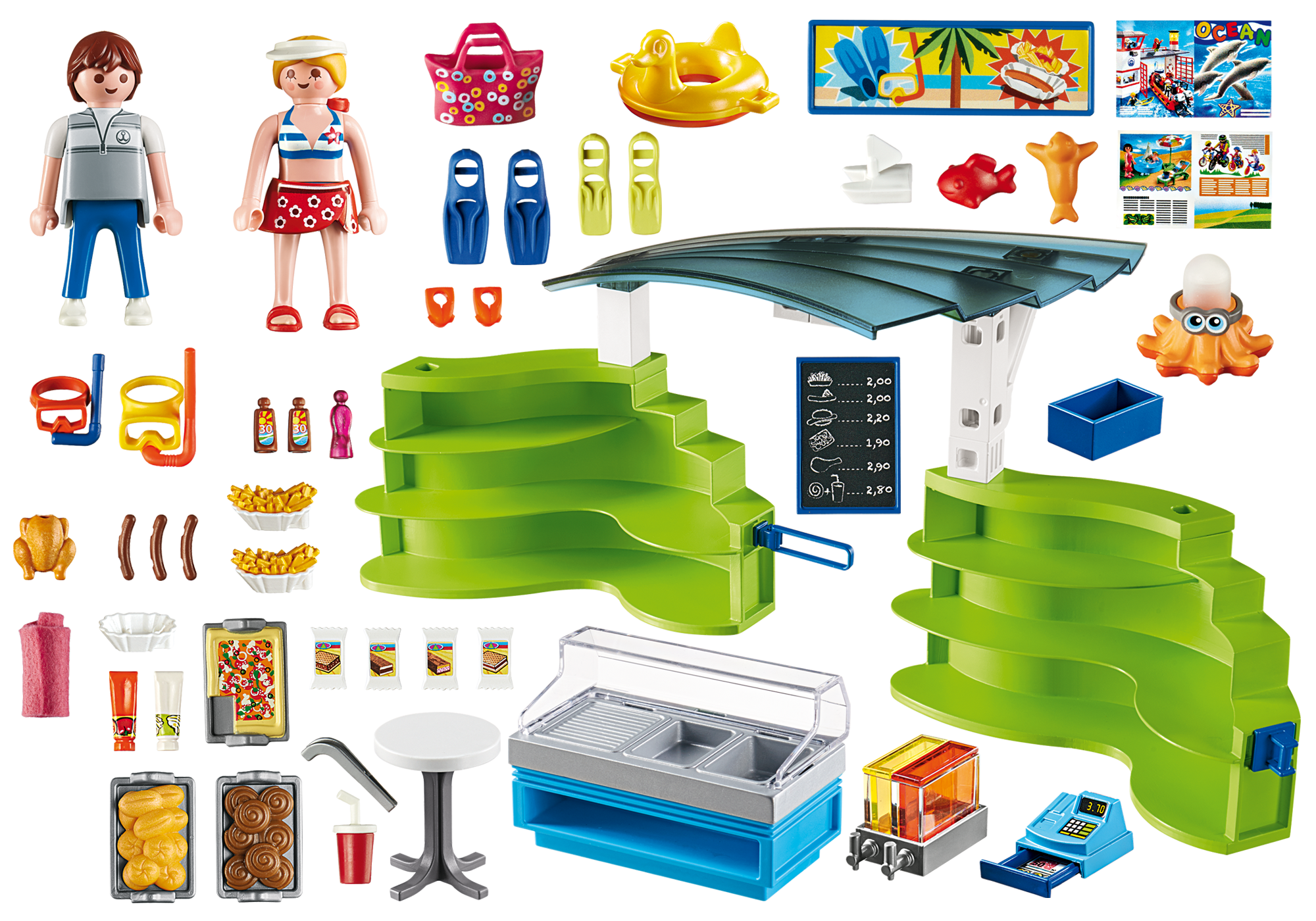 playmobil snack food stand