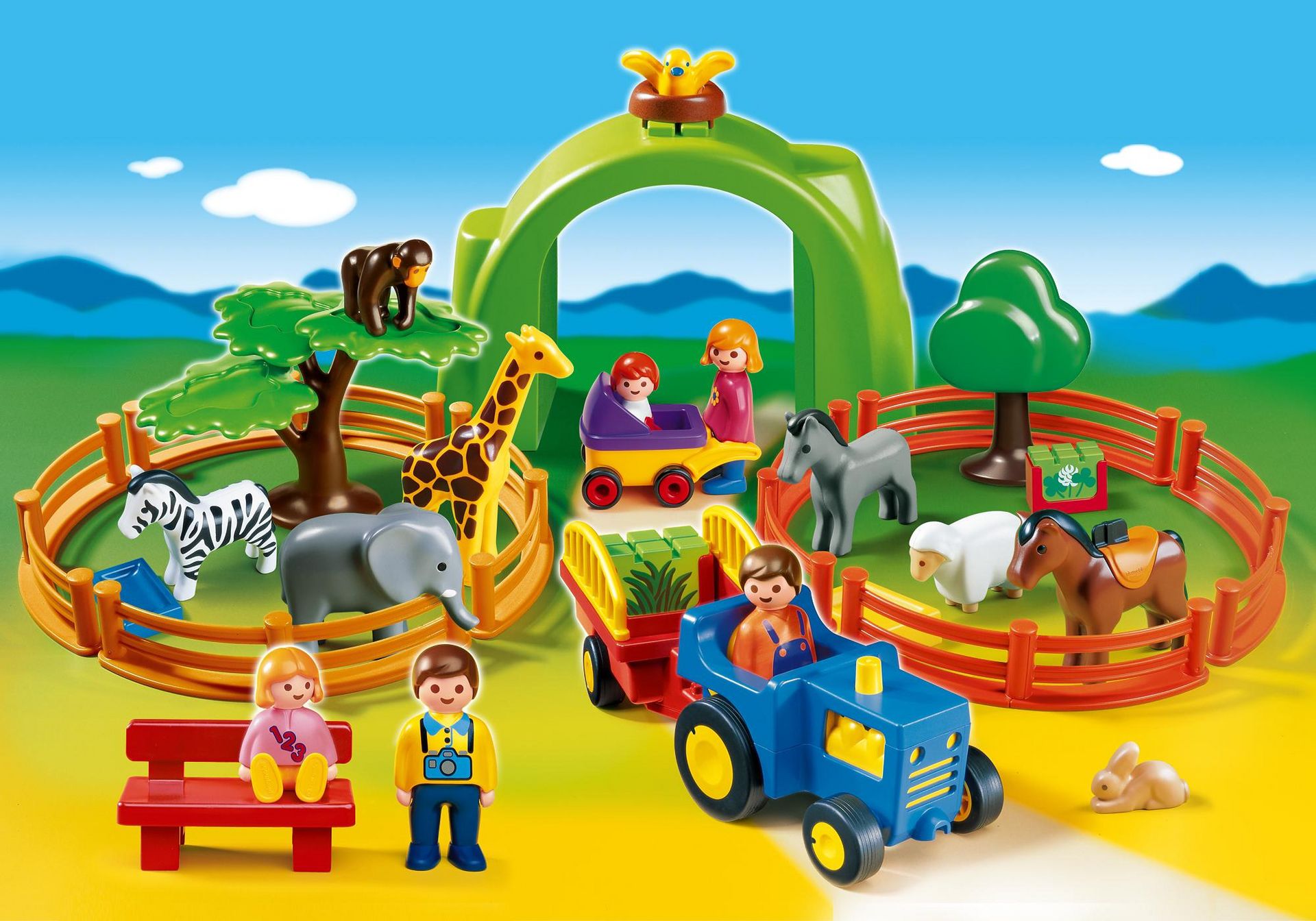 Playmobil 123 1 2 3 First Smile animal animales 1 x vaca ubre marrón granja zoo 