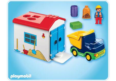 playmobil 123 truck with garage