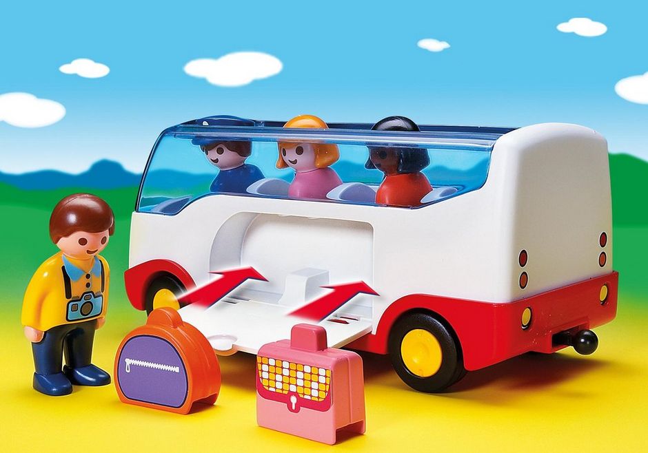 PLAYMOBIL 123 Airport Shuttle Bus 4 Characters 6773 for sale online 