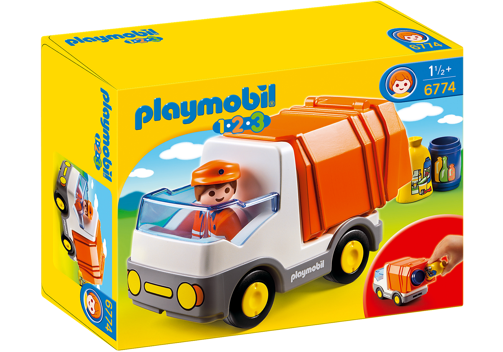 Playmobil 6774 - playmobil 1.2.3 - camion poubelle - La Poste