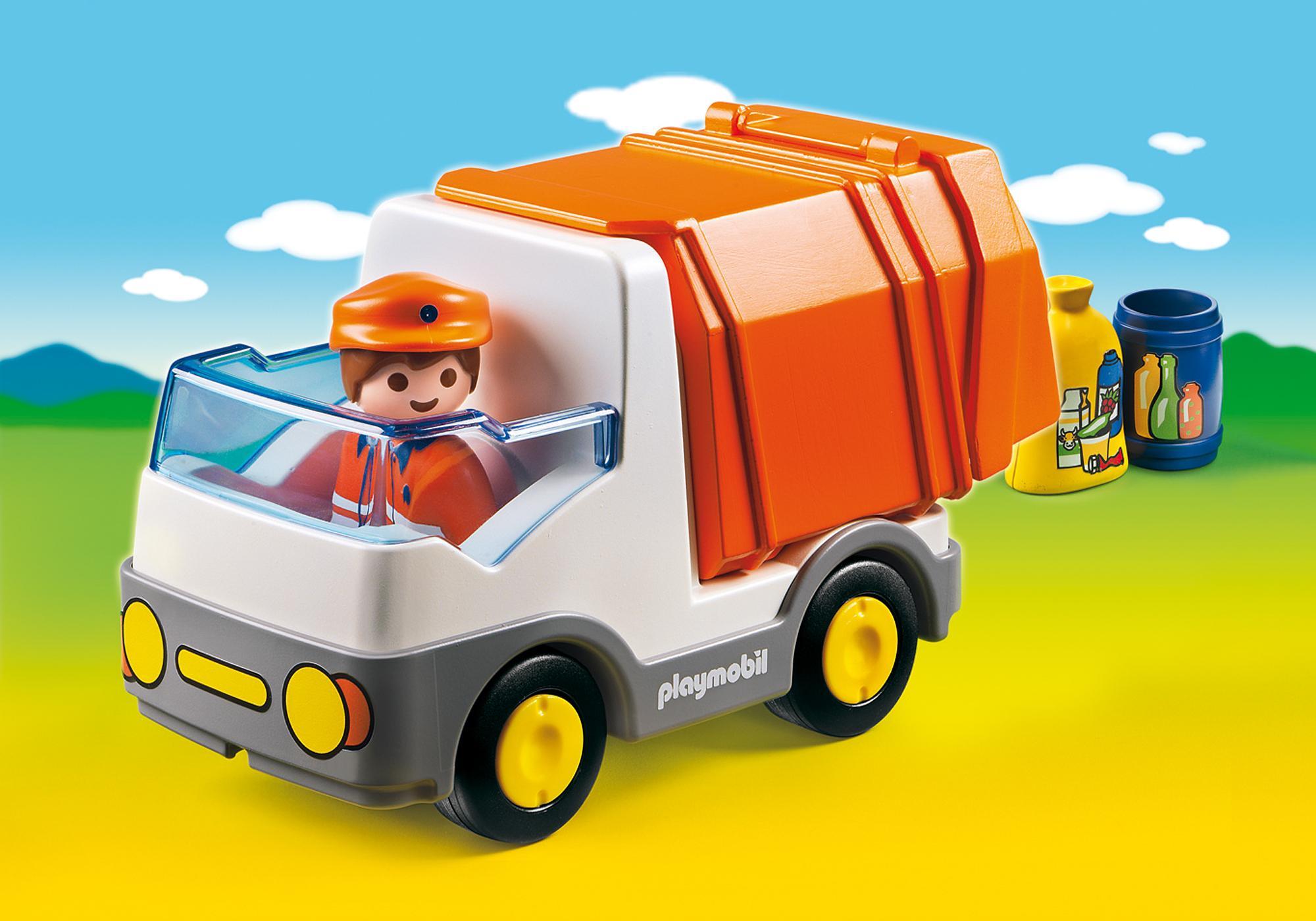 playmobil glass sorting truck