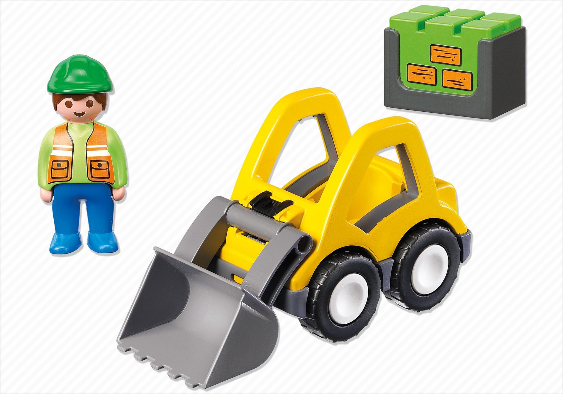 Playmobil 6775 Radlader Bagger Spielzeug Fahrzeug bewegliche Schaufel Baustelle 