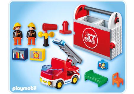 playmobil take along fire station