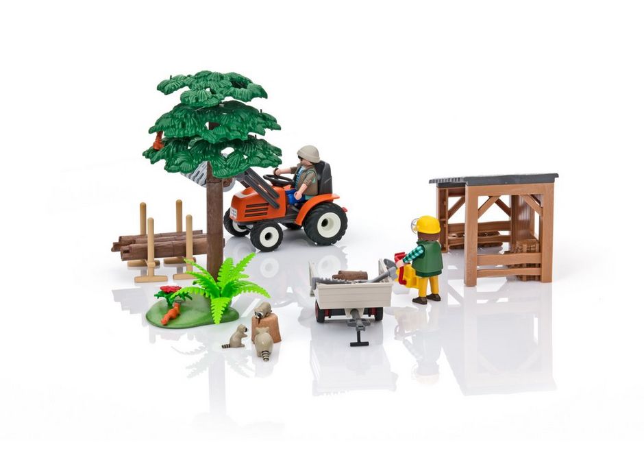 Playmobil 6814 "pays Forester's Lumber Yard" jeu avec tracteur 