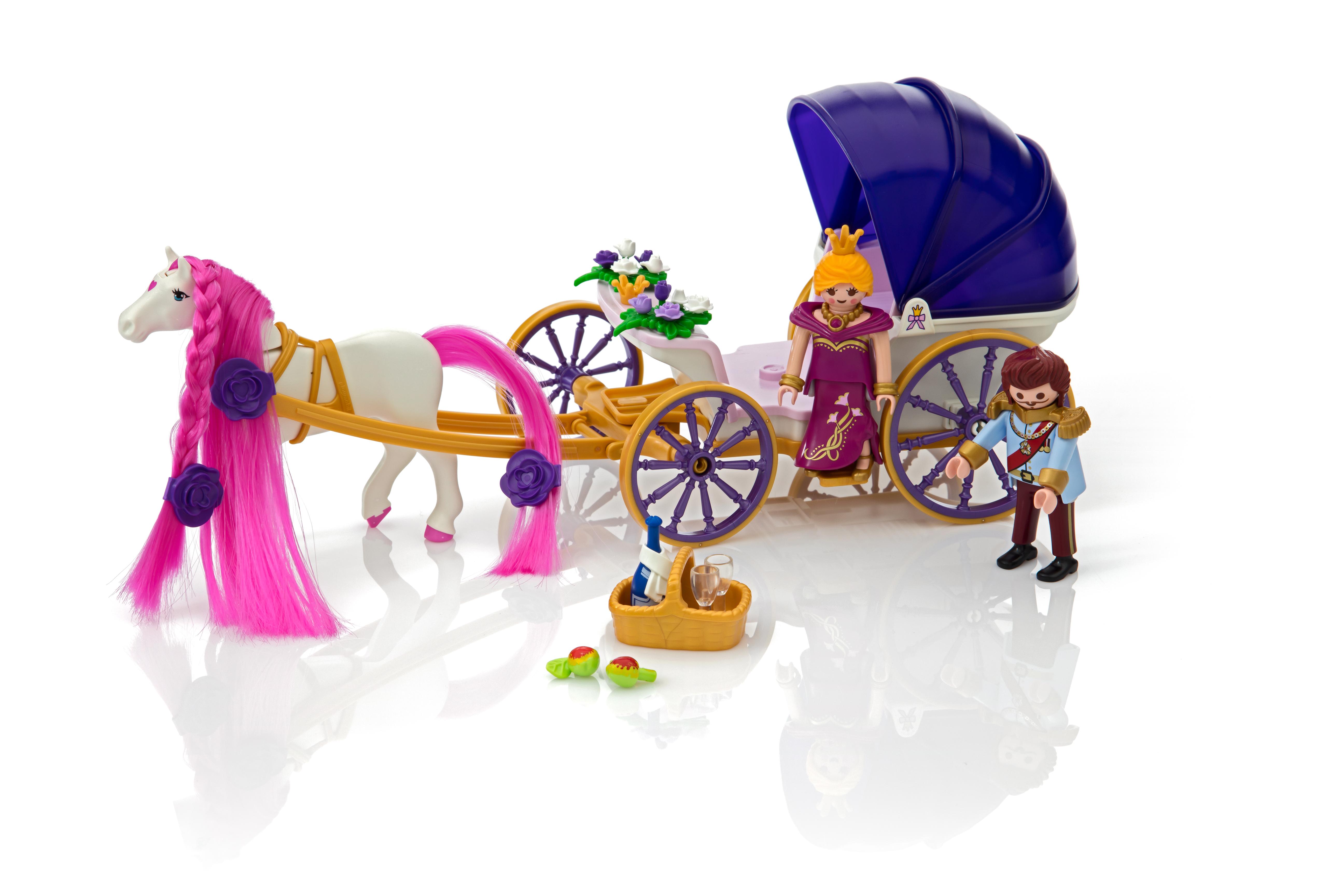 playmobil caleche royale avec cheval a coiffer