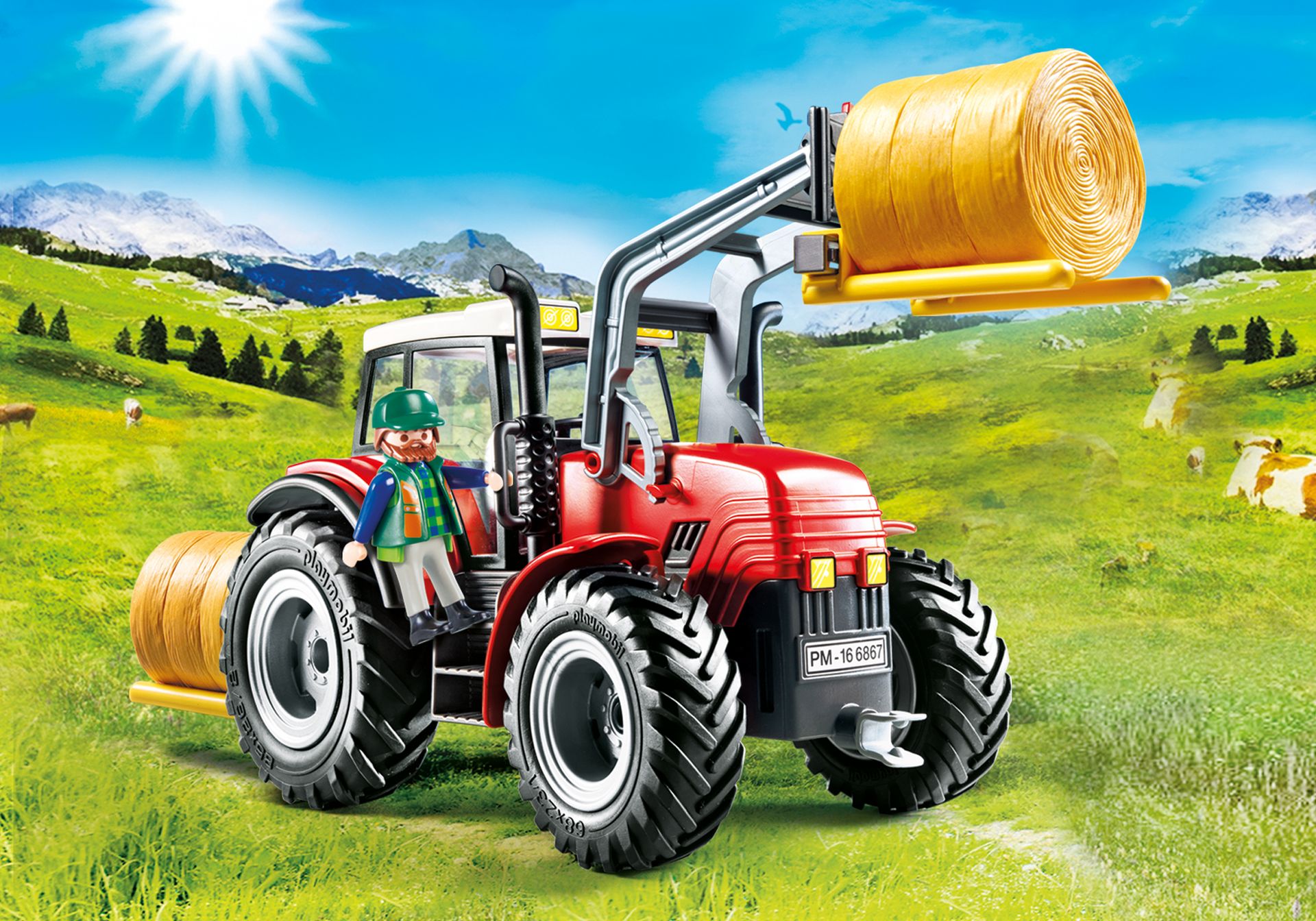 Playmobil ® country-tractor gigante con especial herramientas de 6867-nuevo 