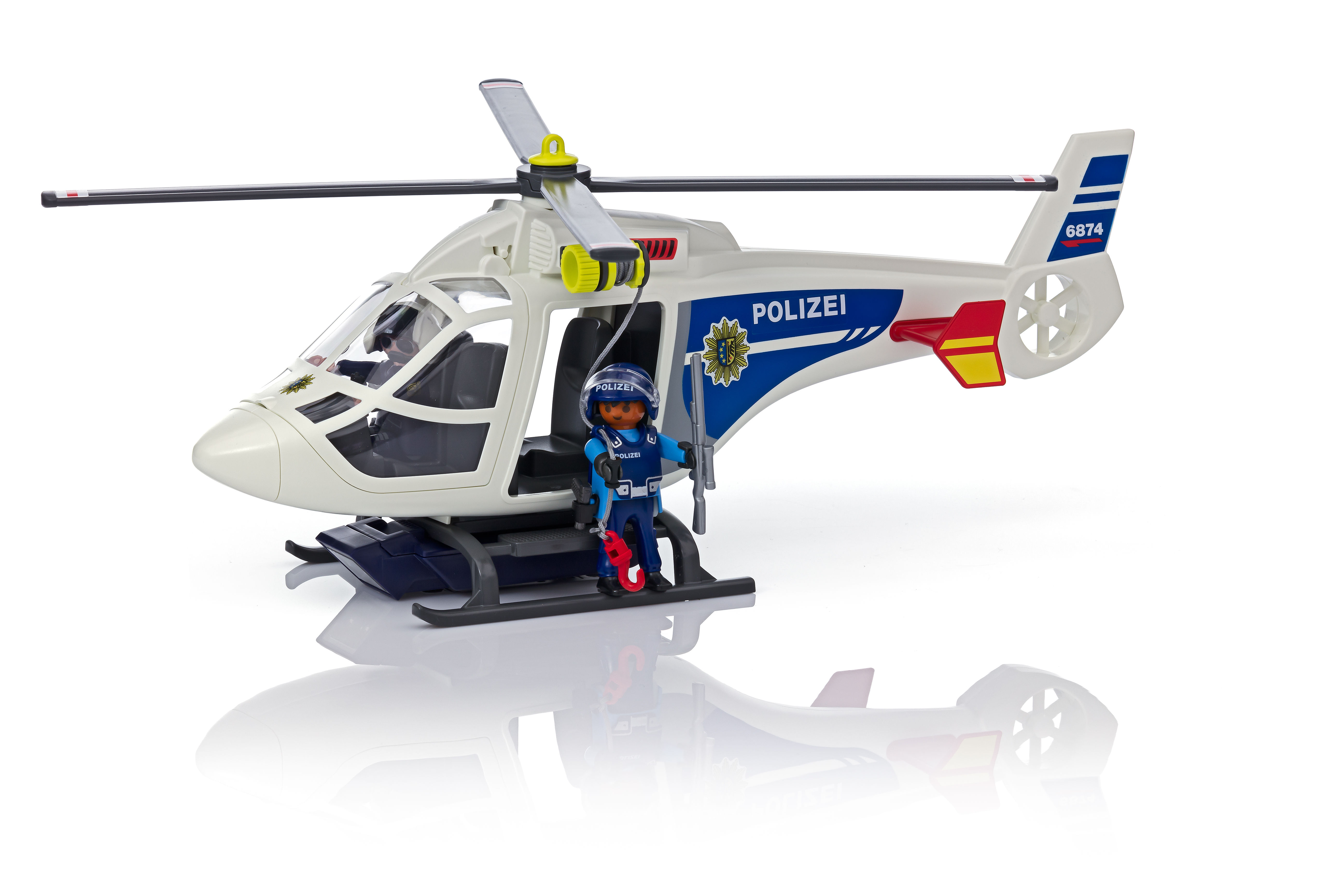 Police Helicopter with LED Searchlight - 6874 - Playmobil