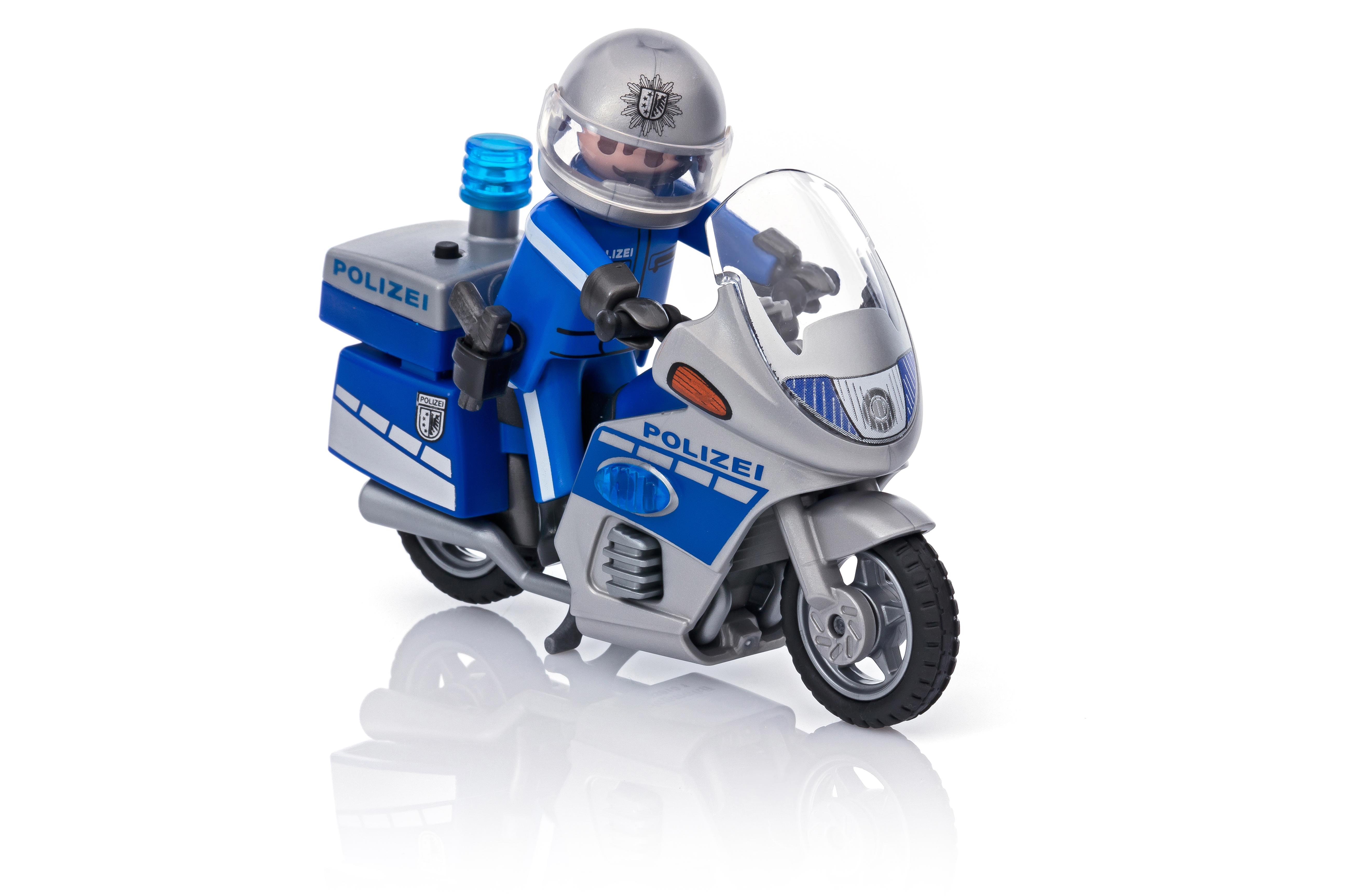 playmobil police bike with led light