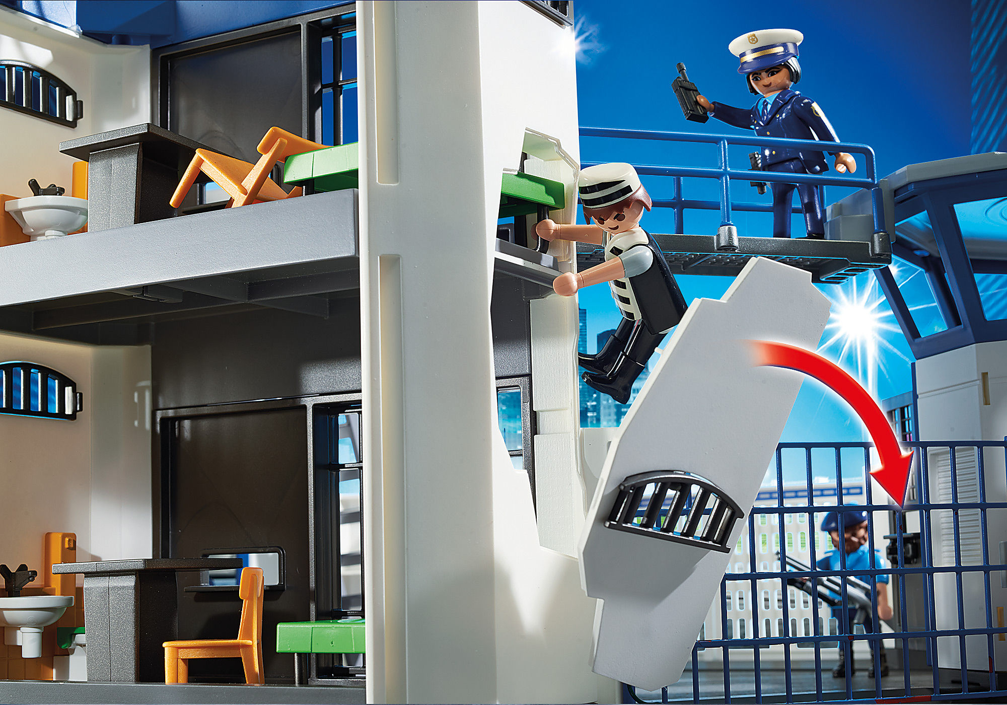 Police Headquarters with Prison - PLAYMOBIL®