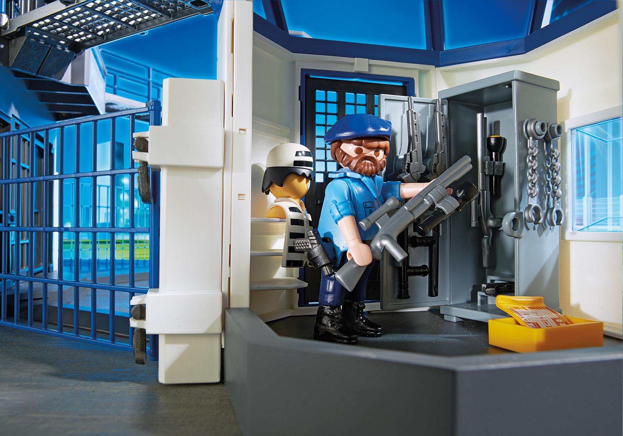 commissariat de police avec prison playmobil