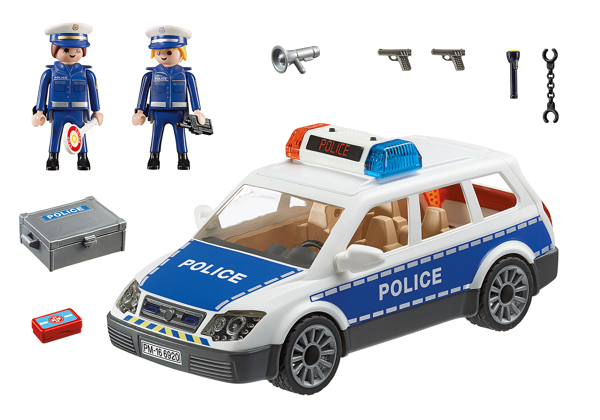 Voiture Police Playmobil City Action Voiture de policiers avec gyrophare et - 6920 | PLAYMOBIL®