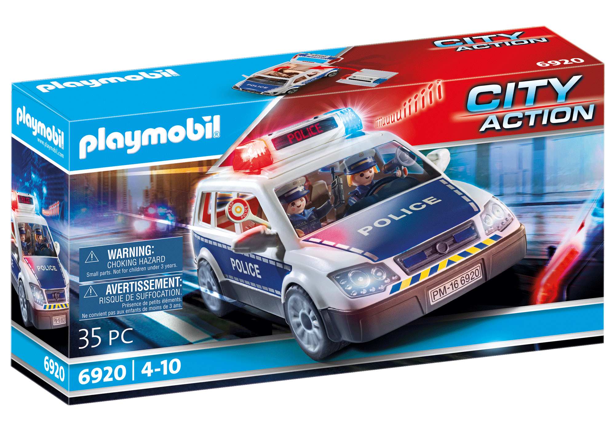 playmobil city action coche policia