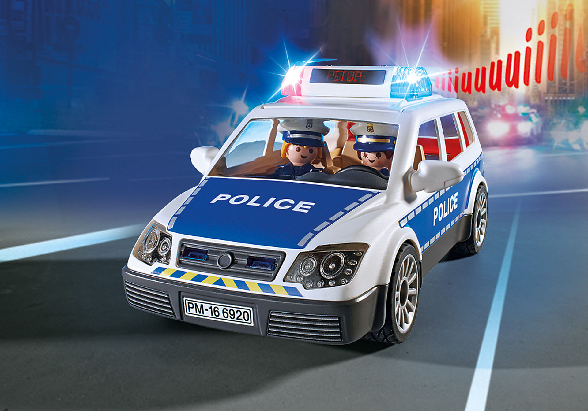 fire gange mikro madras Squad Car with Lights and Sound - 6920 | PLAYMOBIL®