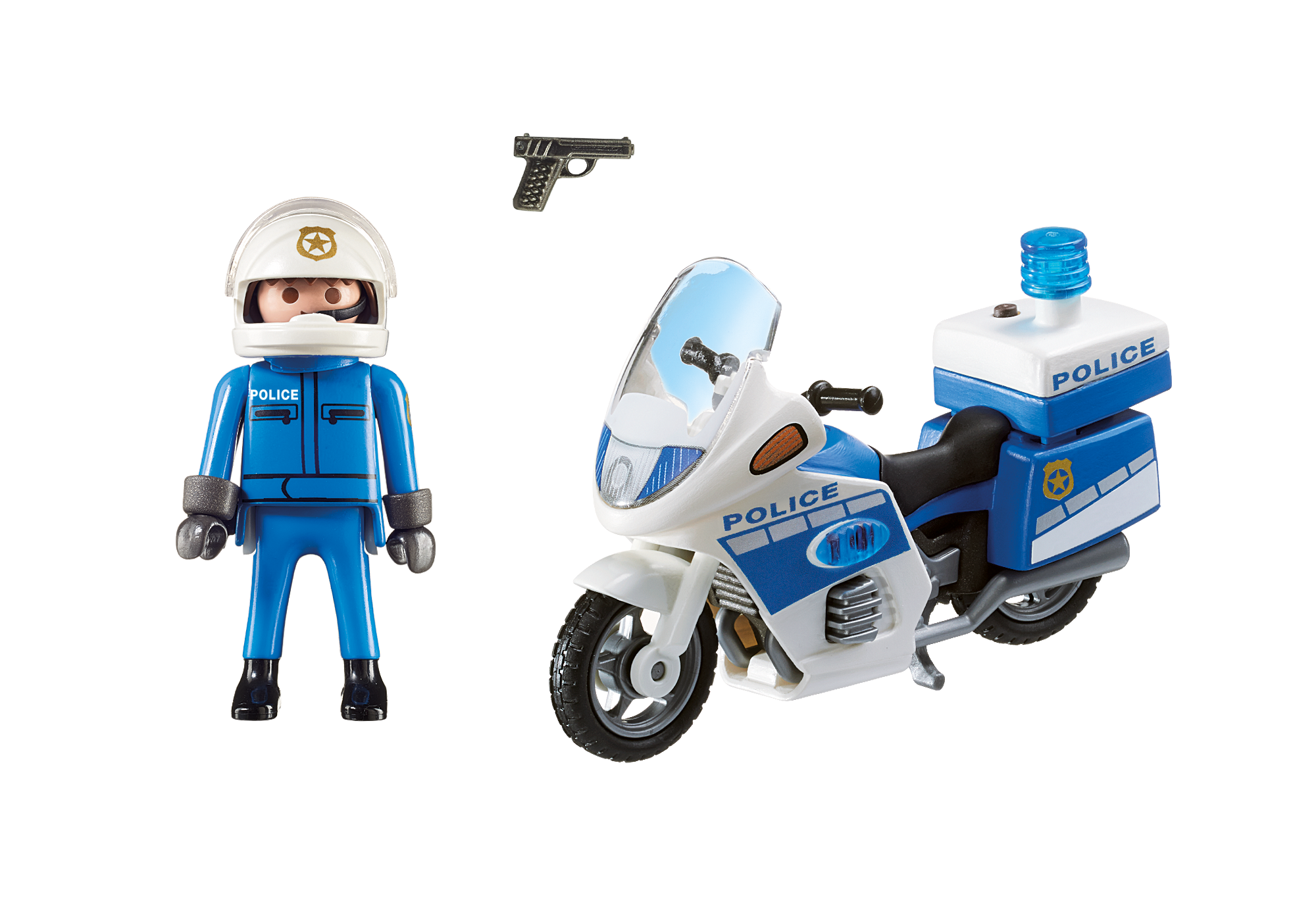 Playmobil Polizei Motorrad SATTELTASCHE BLAULICHT Kelle 3564 US Police 