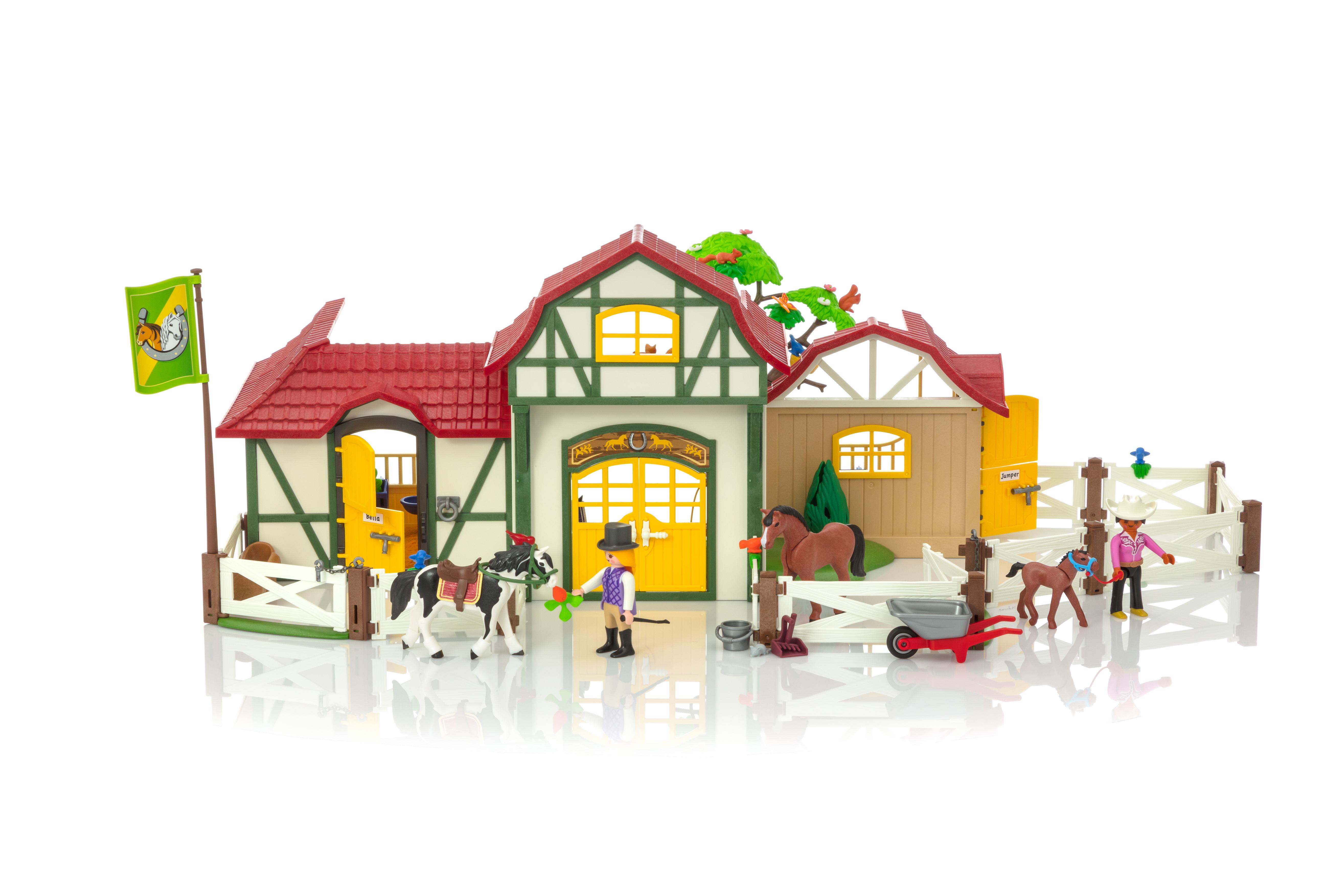 playmobil horse farm building set