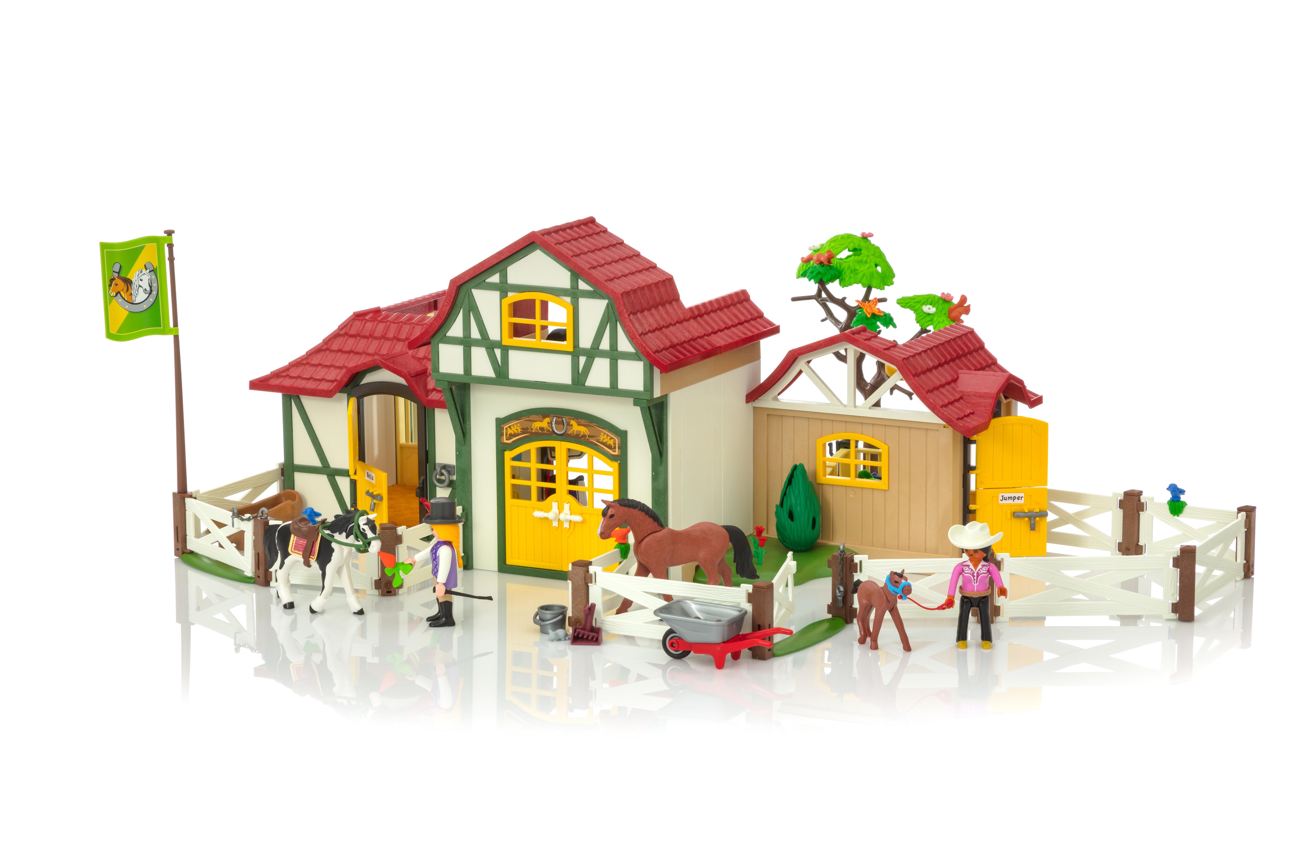 playmobil horse farm building set