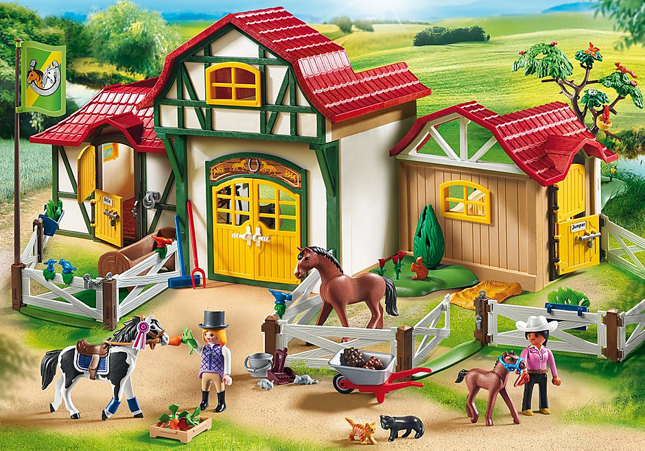 picture Paarden Playmobil Manege playmobil