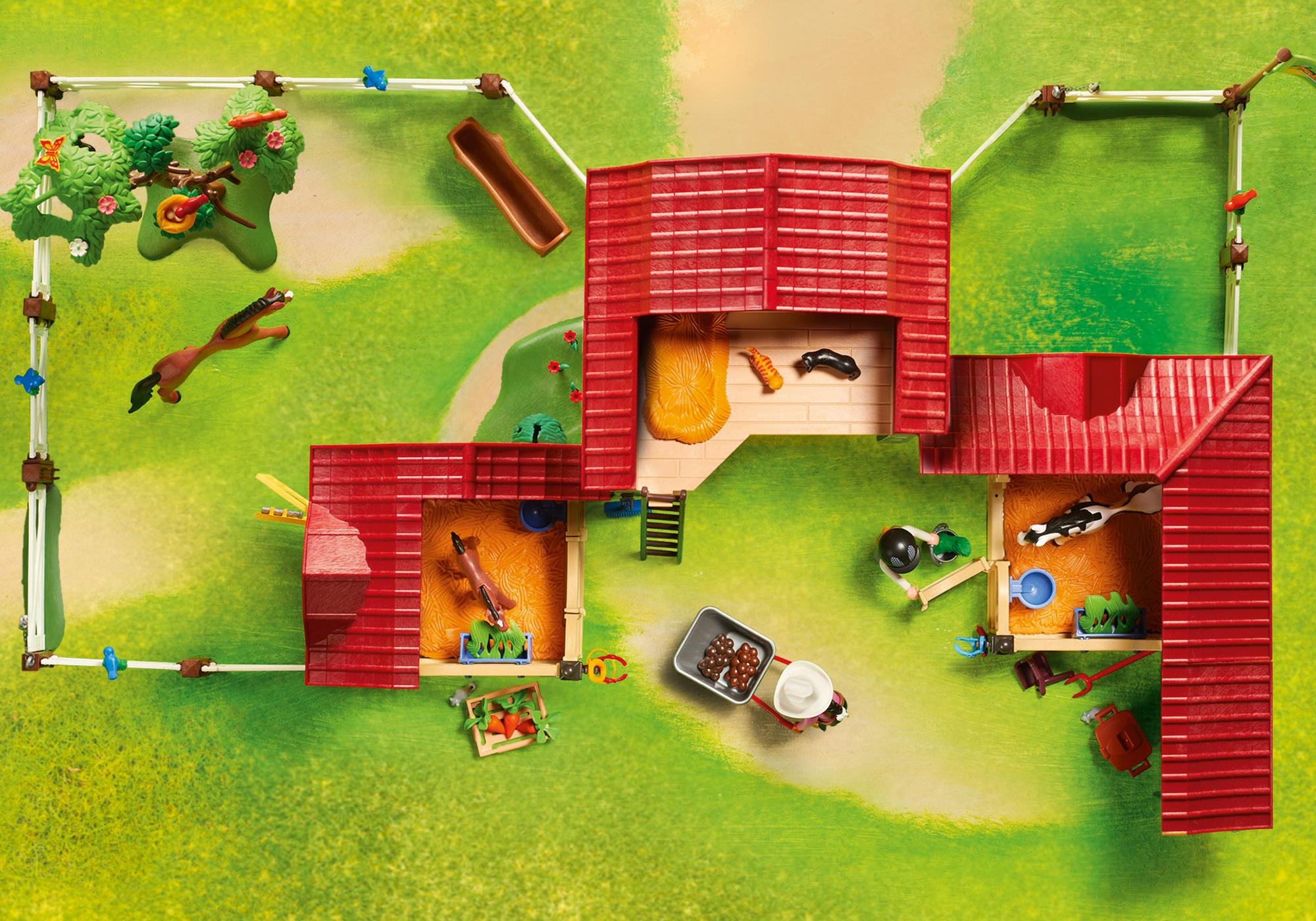 playmobil horse farm building set