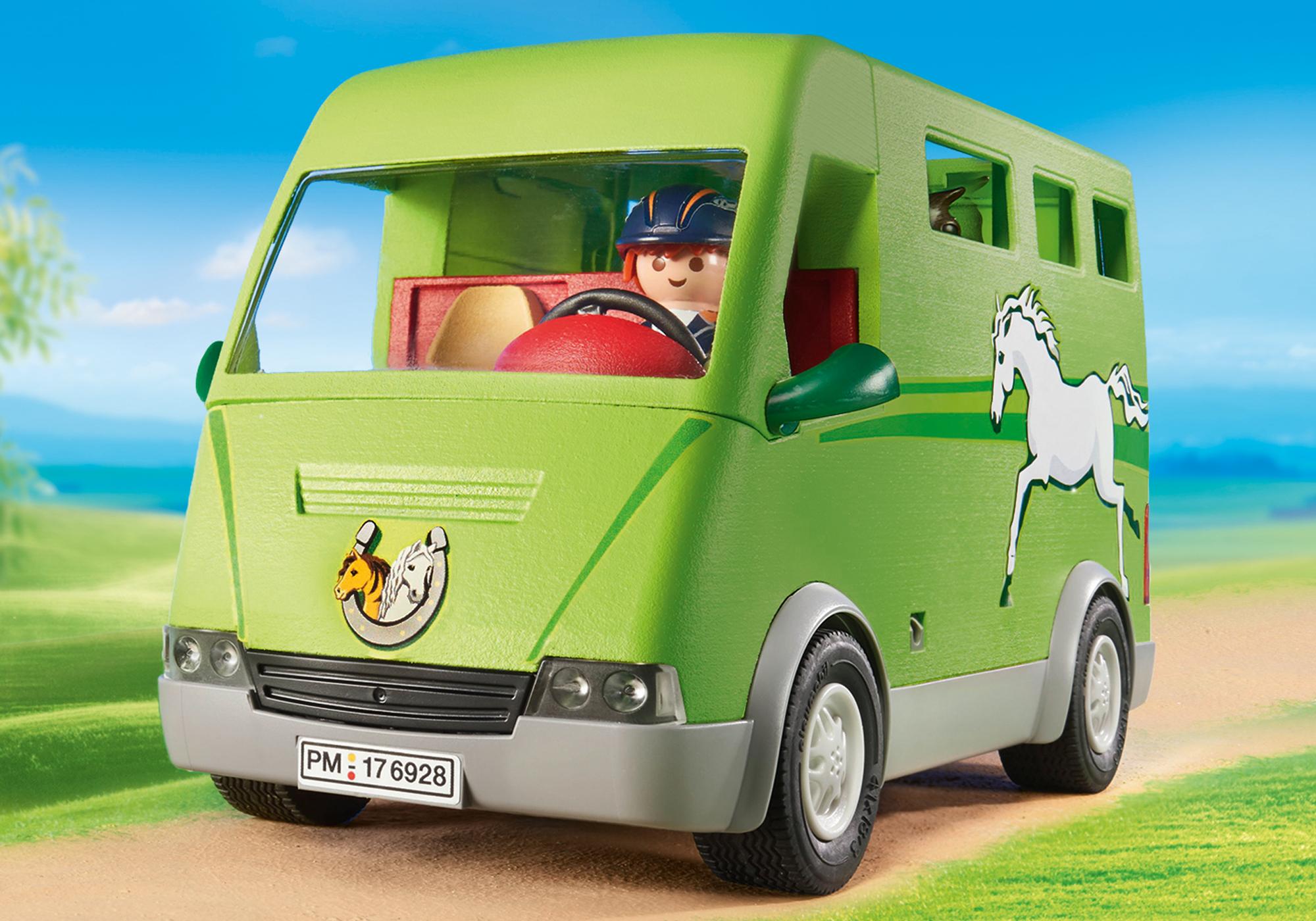 playmobil transporte caballos