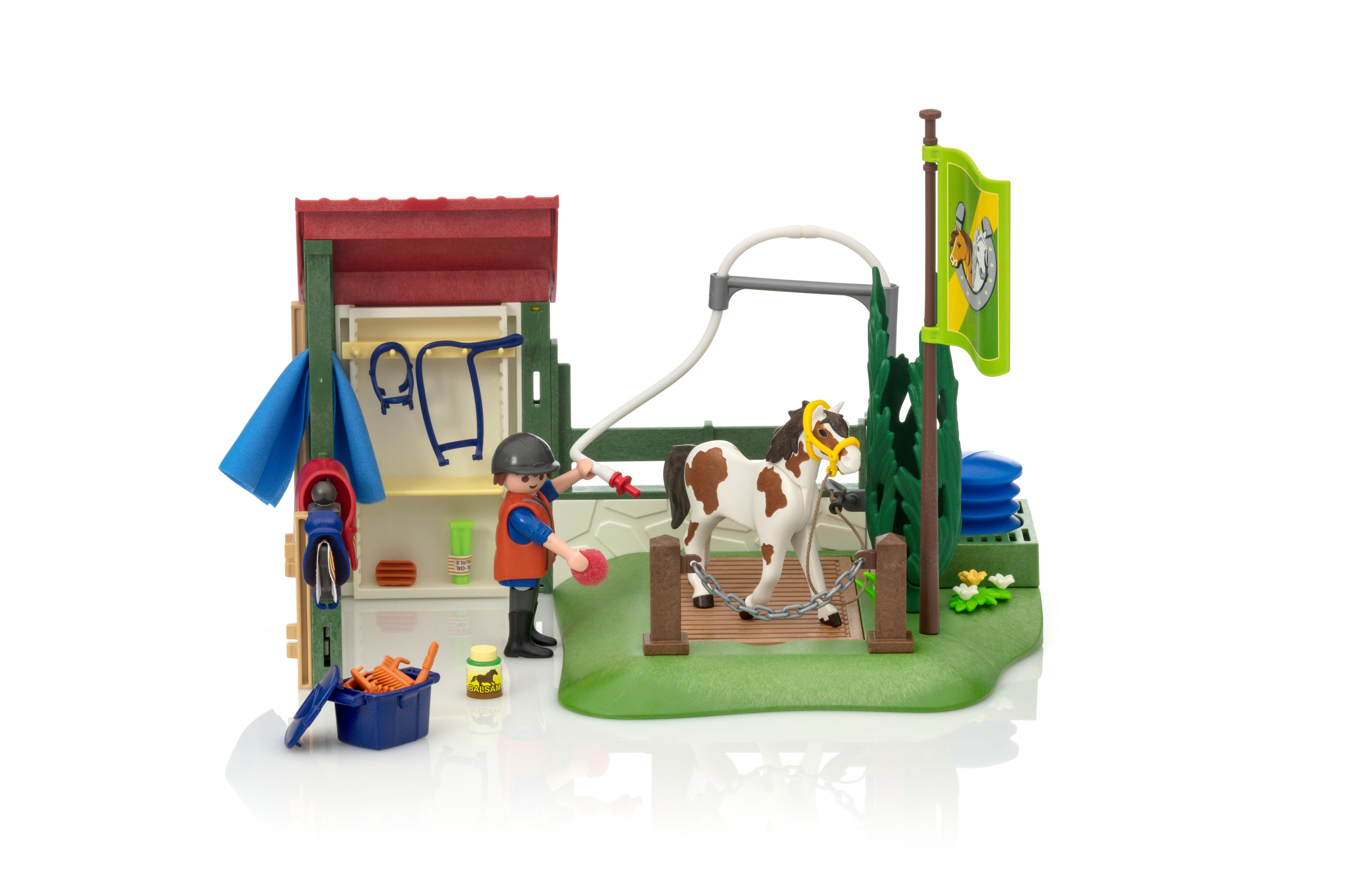 playmobil box lavage chevaux