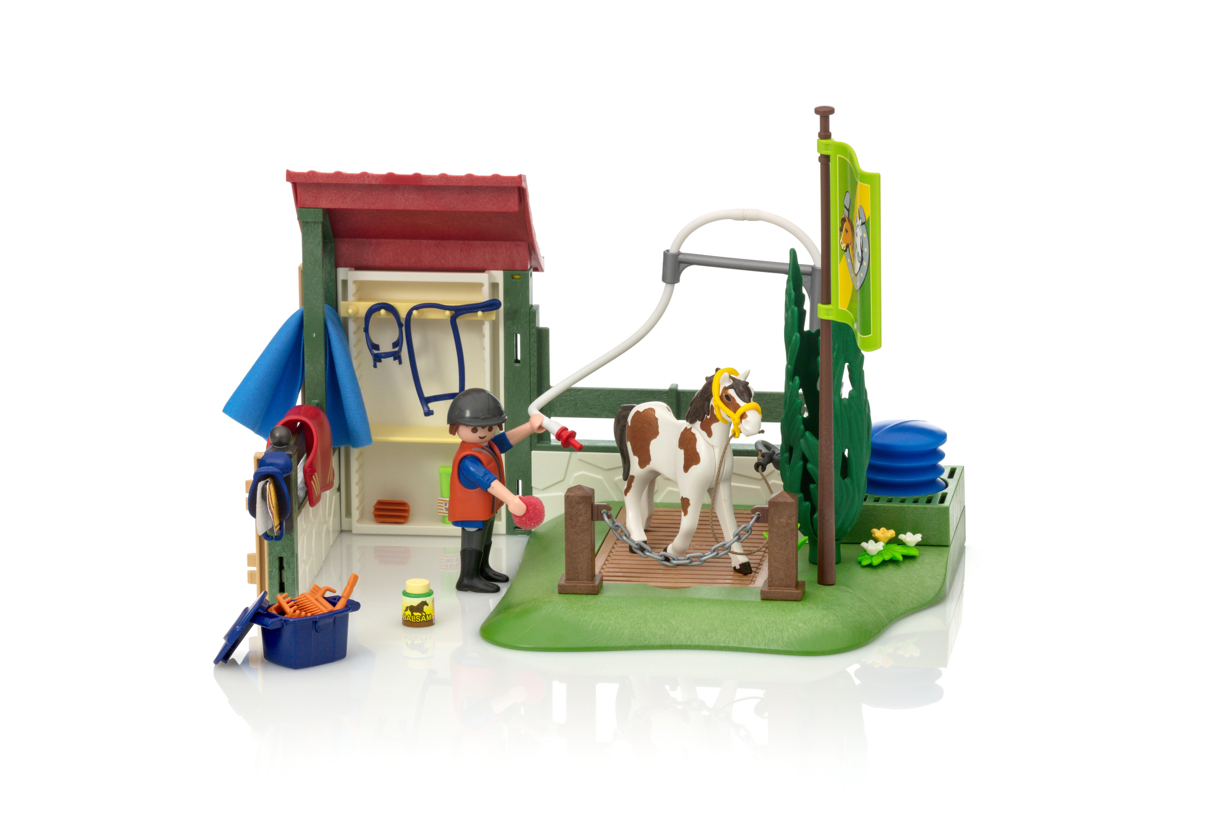 playmobil horse washing station