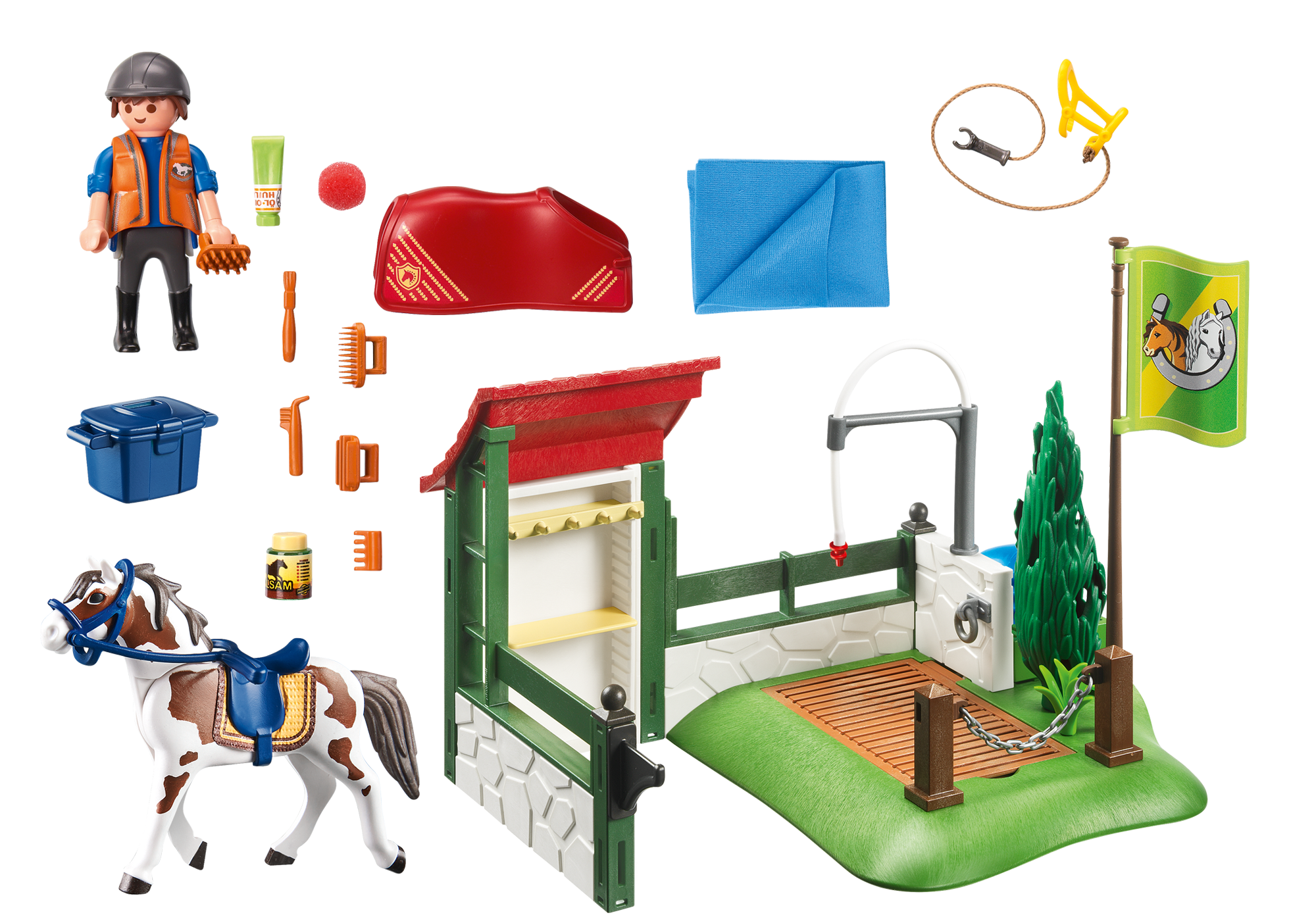 playmobil horse grooming carry case