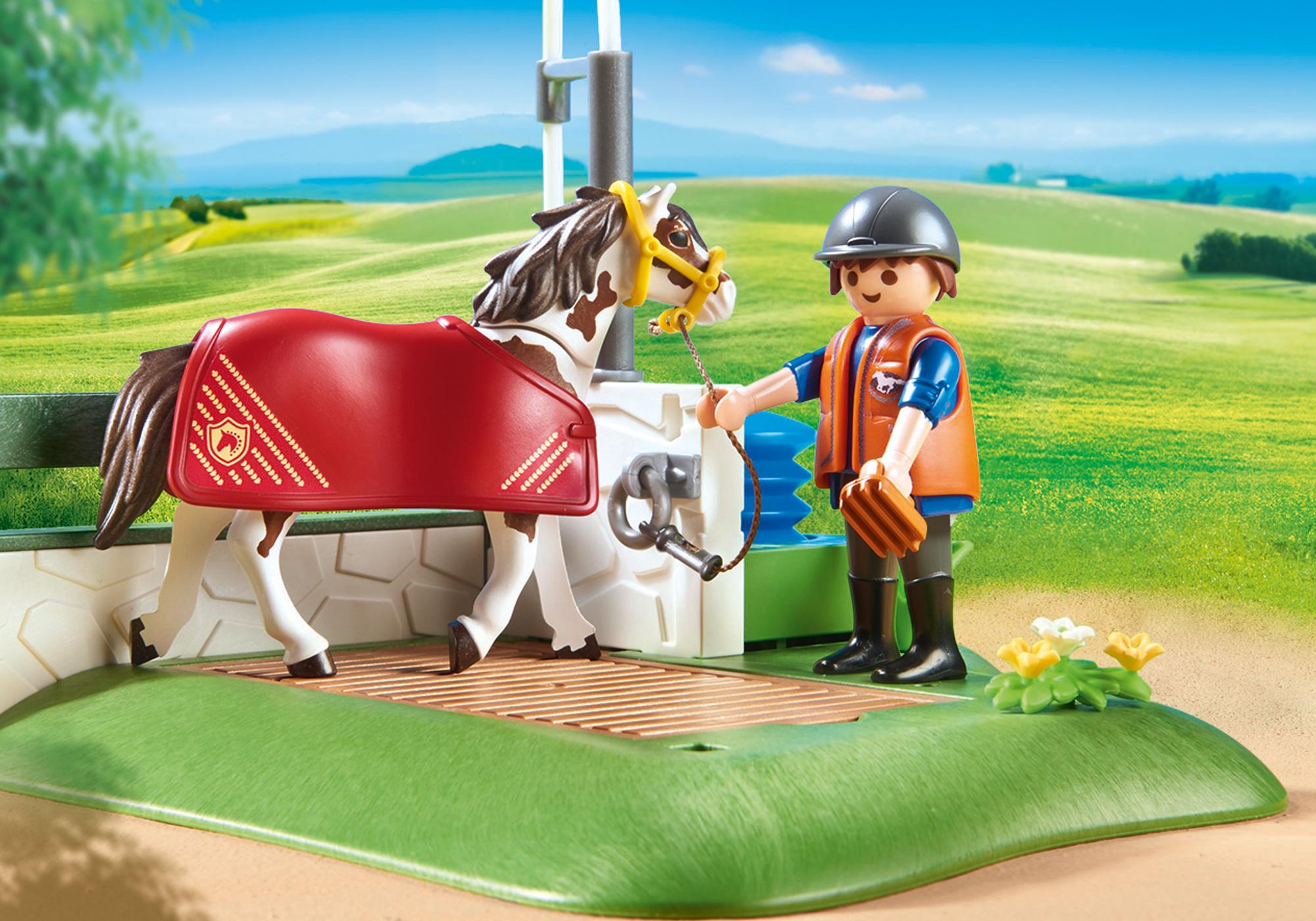 playmobil horse washing station