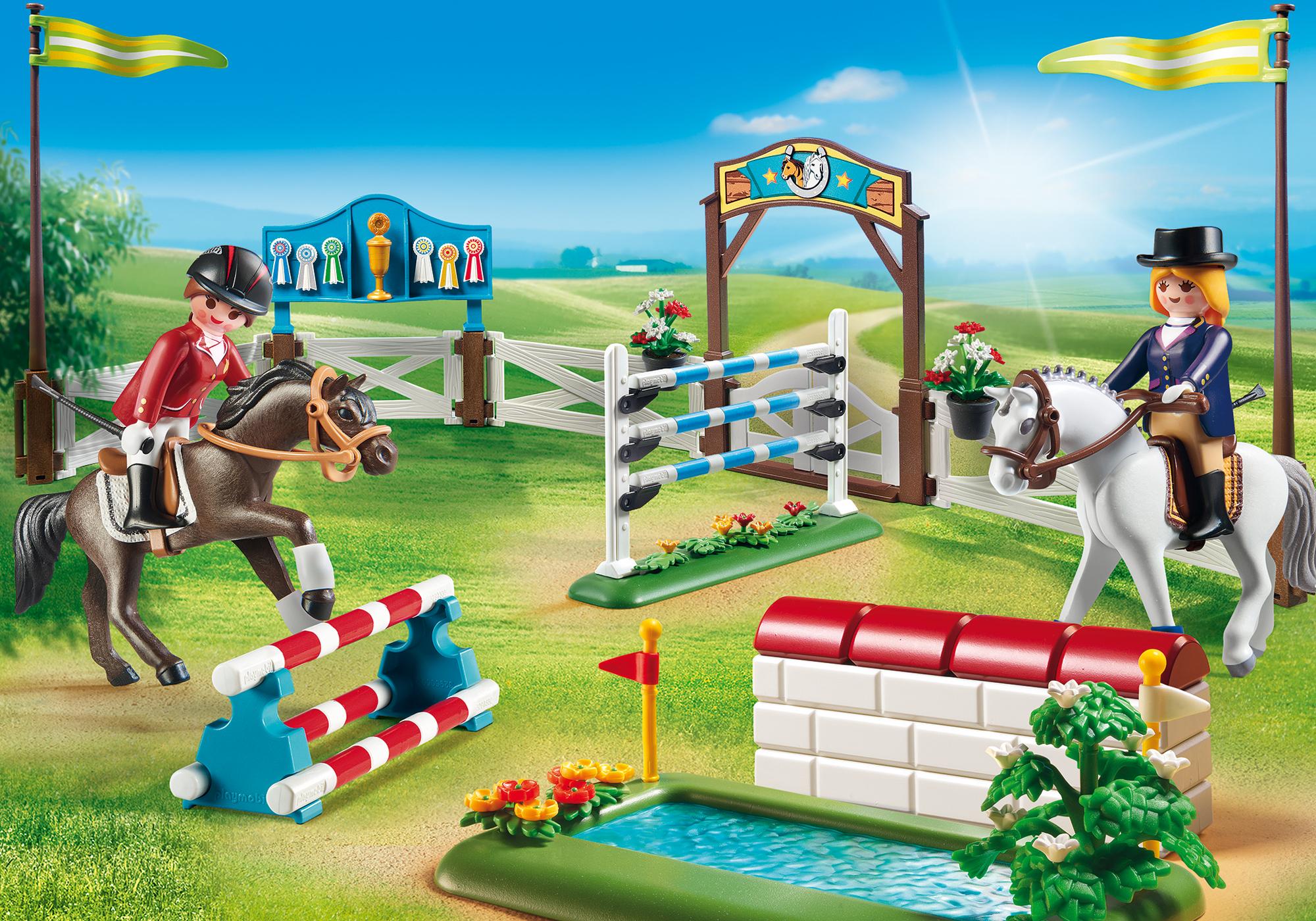 playmobil horse jumping set