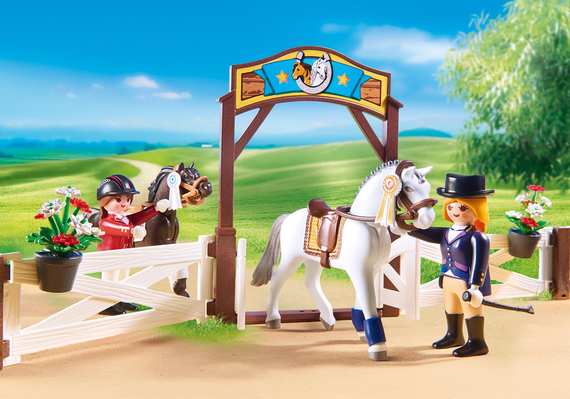 playmobil horse jumping set