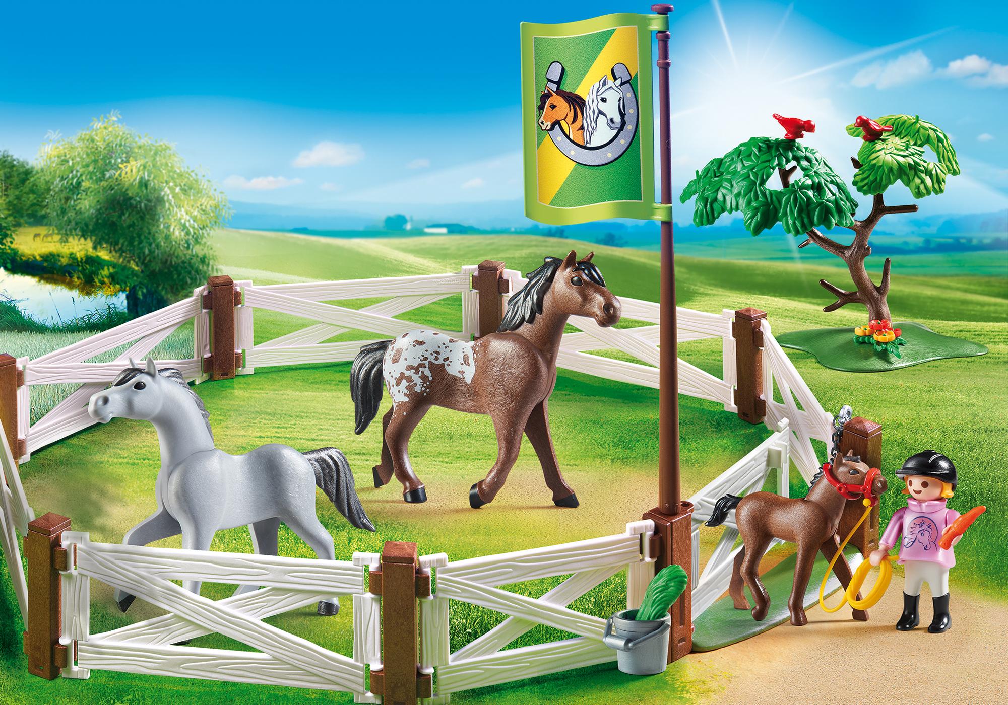 playmobil horse paddock