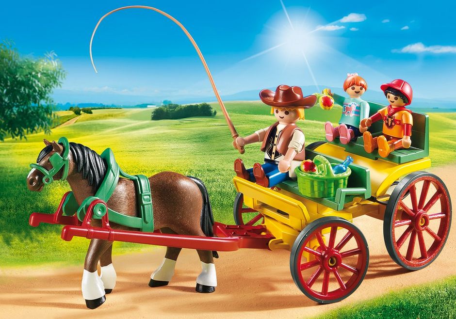 Playmobil 123 Horse Drawn Carriage Building Set 9390 NEW IN STOCK 