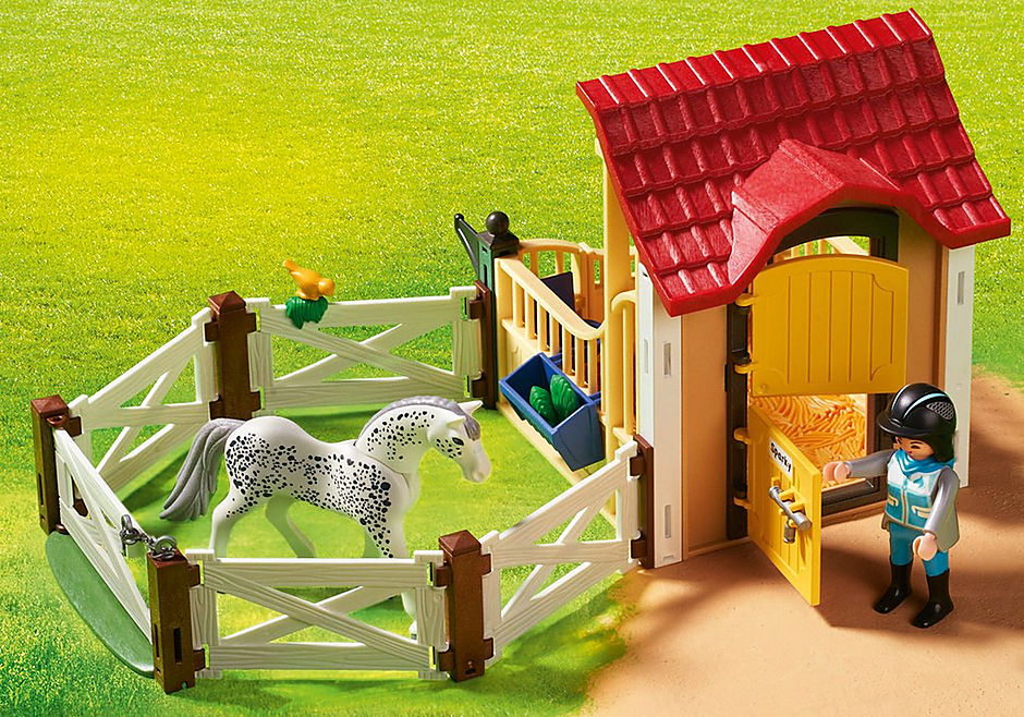 6935 Horse Stable with Appaloosa detail image 7