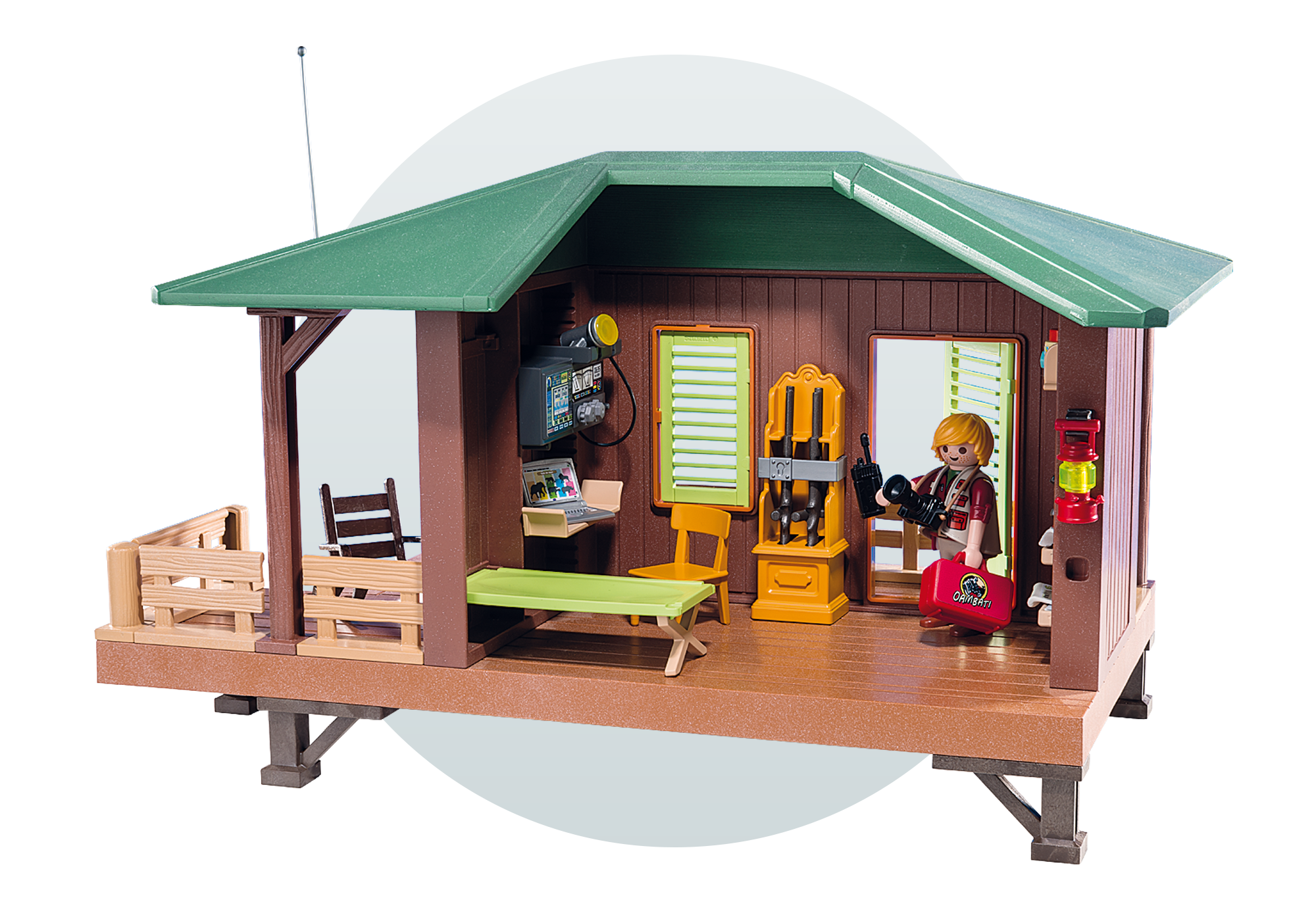 playmobil ranger station with animal area