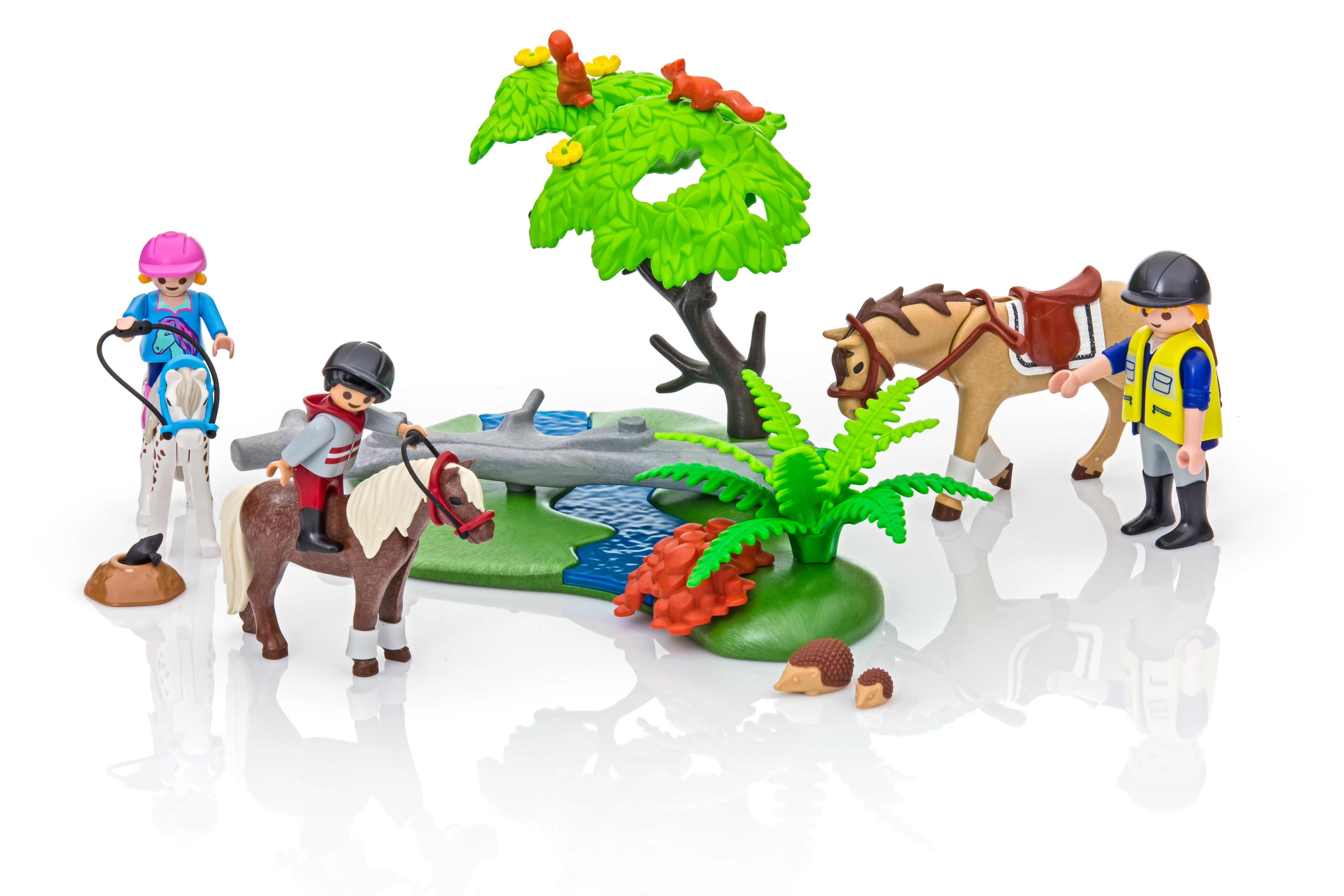 playmobil cavaliers avec poneys et cheval