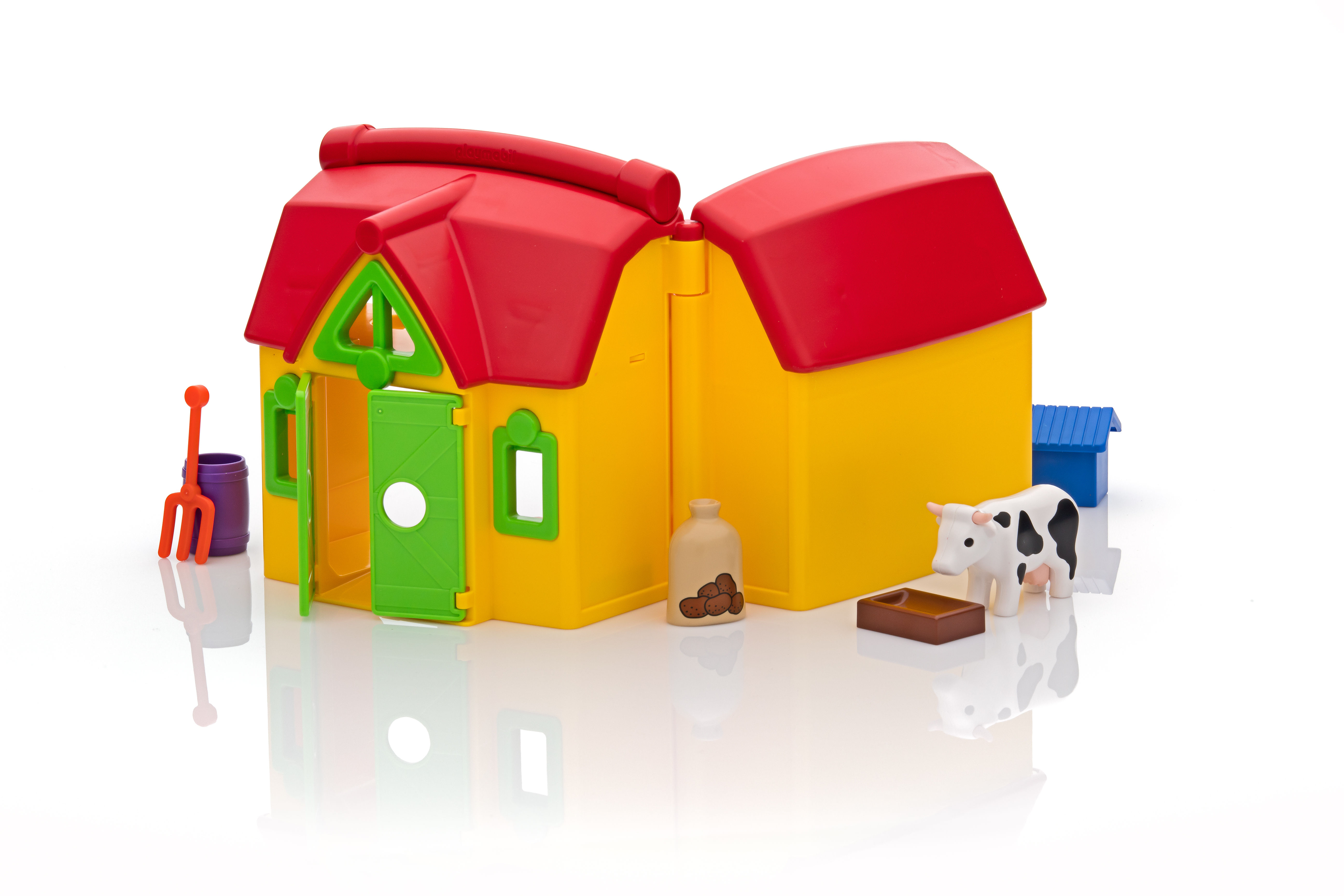 Playmobil 1.2.3 Ferme transportable avec animaux