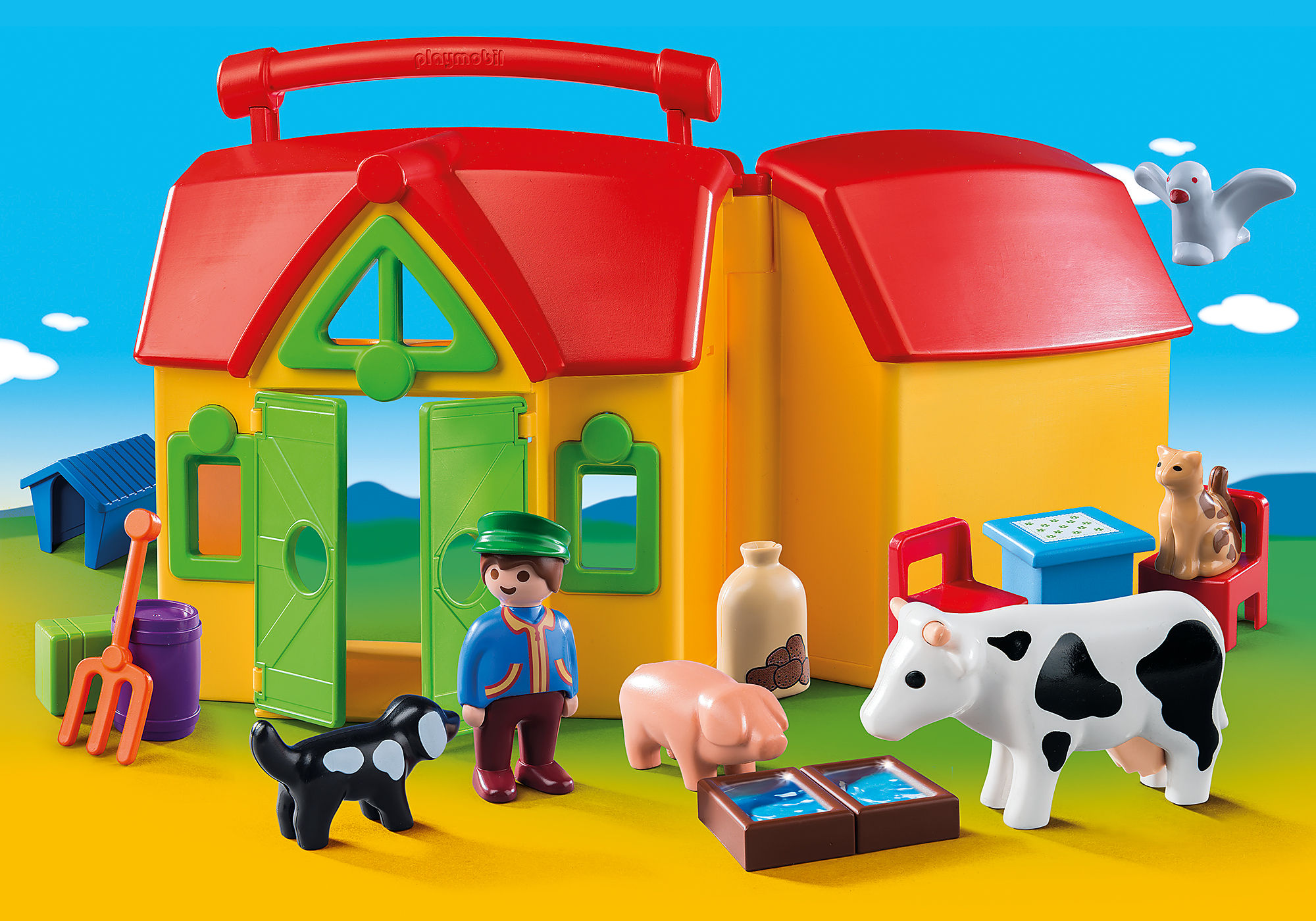 Playmobil - Animaux de la ferme & la famille fermier