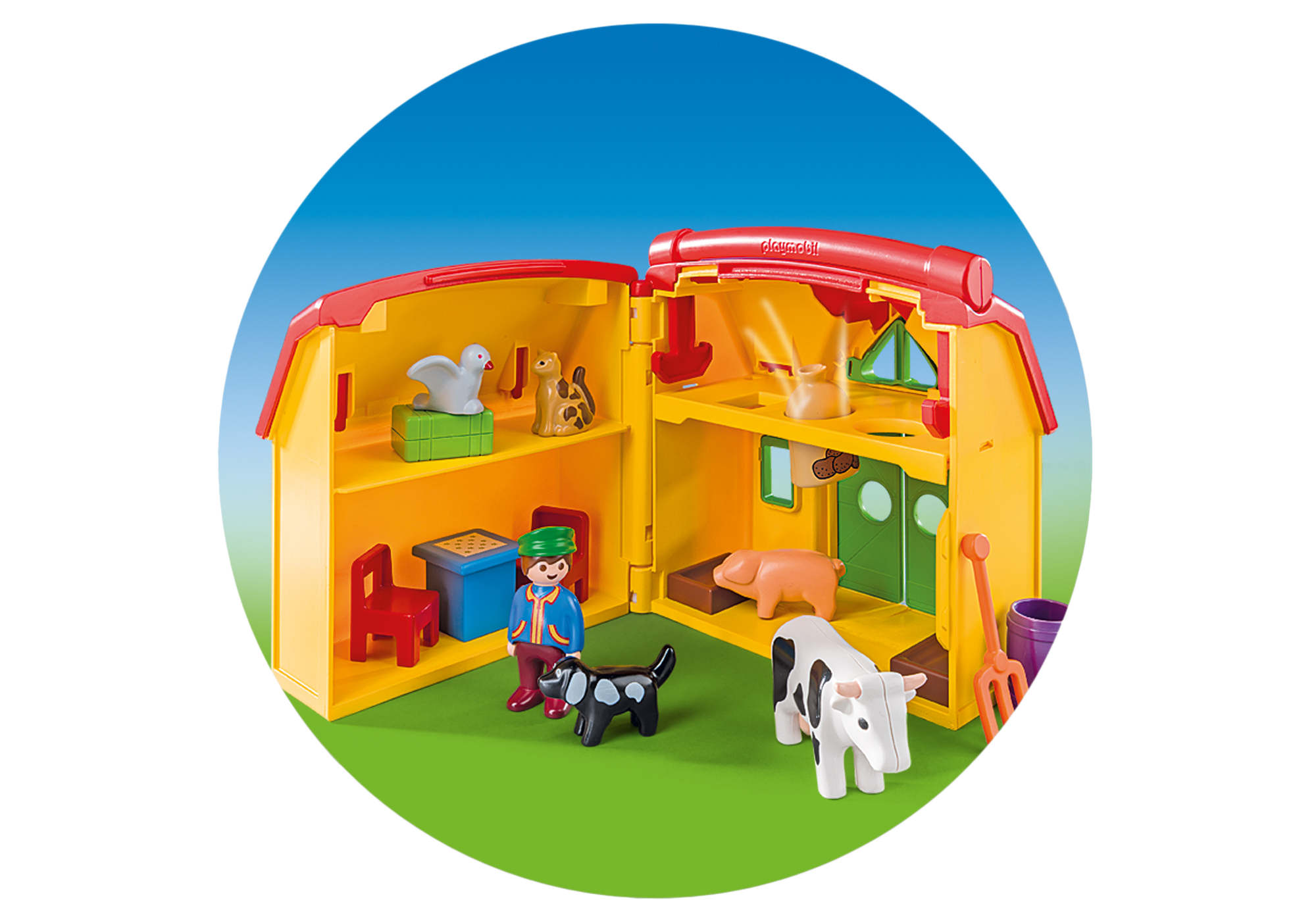 playmobil ferme transportable