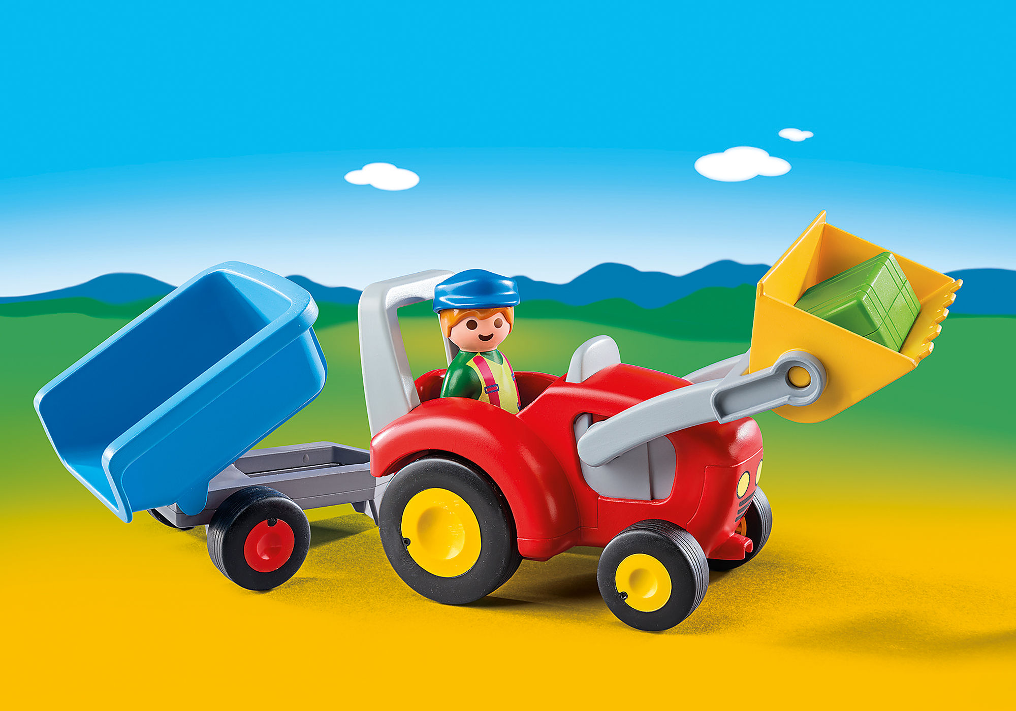 Tractor with Trailer - | PLAYMOBIL®