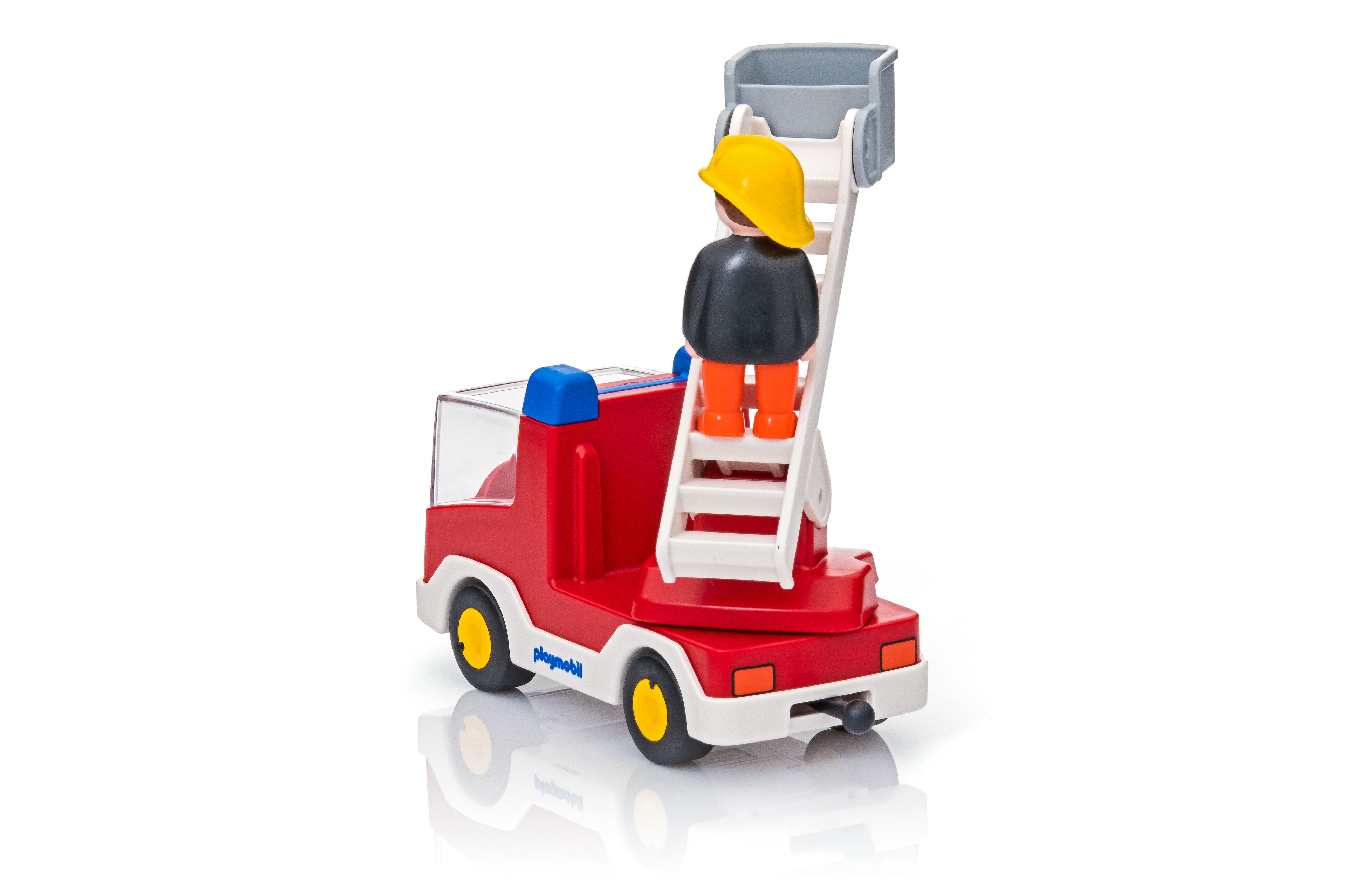 Playmobil 1.2.3. - 6967 - Camion de pompier avec échelle pivotante