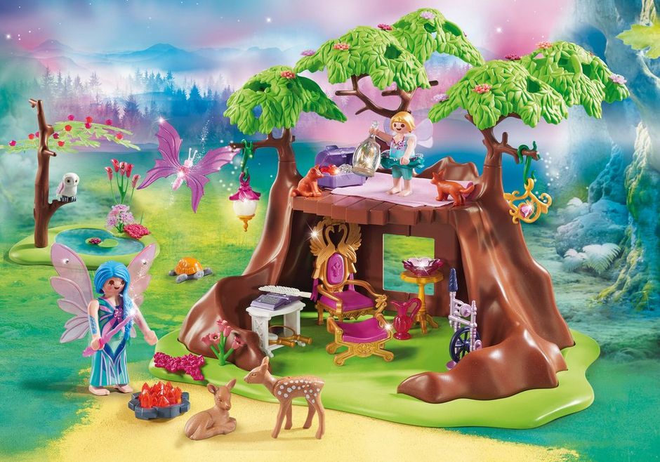Castle  Magic New Playmobil Fantasy Fairy Woodland Animal Purple Skunk Forest 