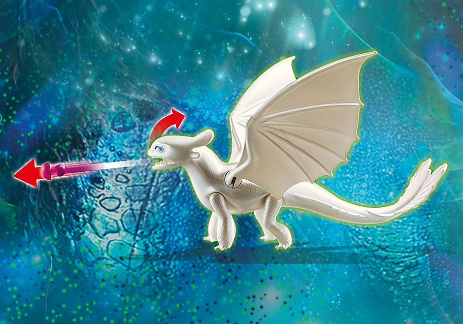 Light Fury With Baby Dragon And Children 70038 Playmobil