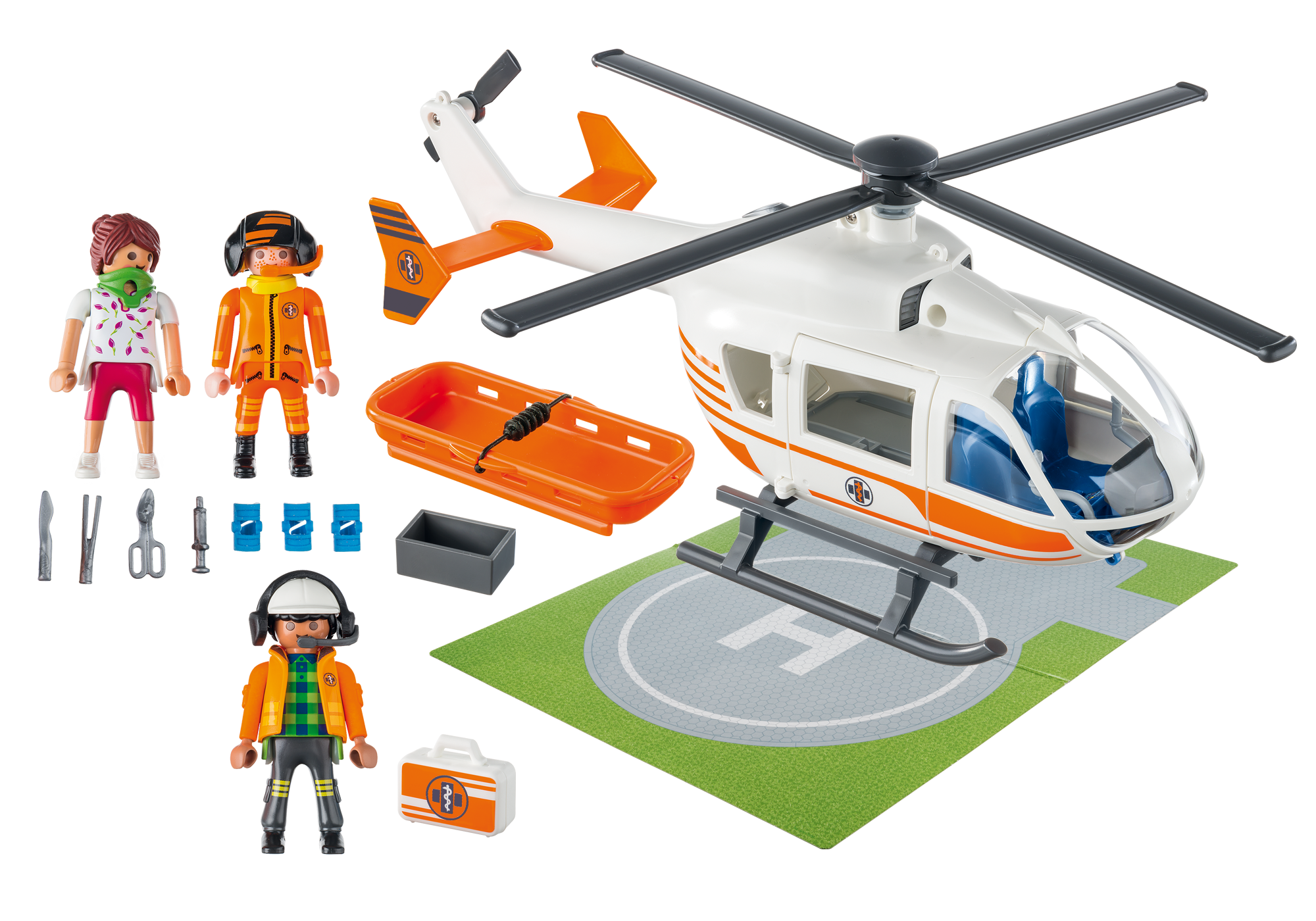 helicoptere playmobil hopital