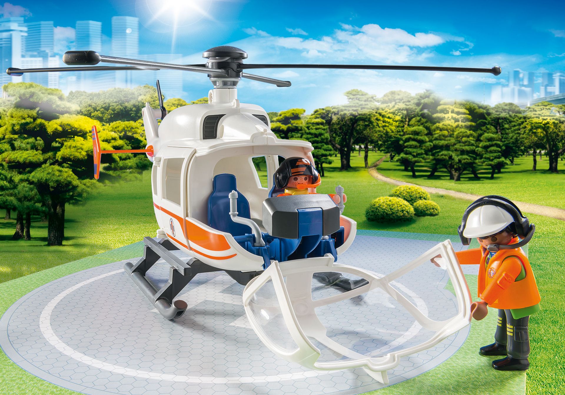 ovp PLAYMOBIL® 70048 Rettungshelikopter & 70049 Rettungswagen neu 