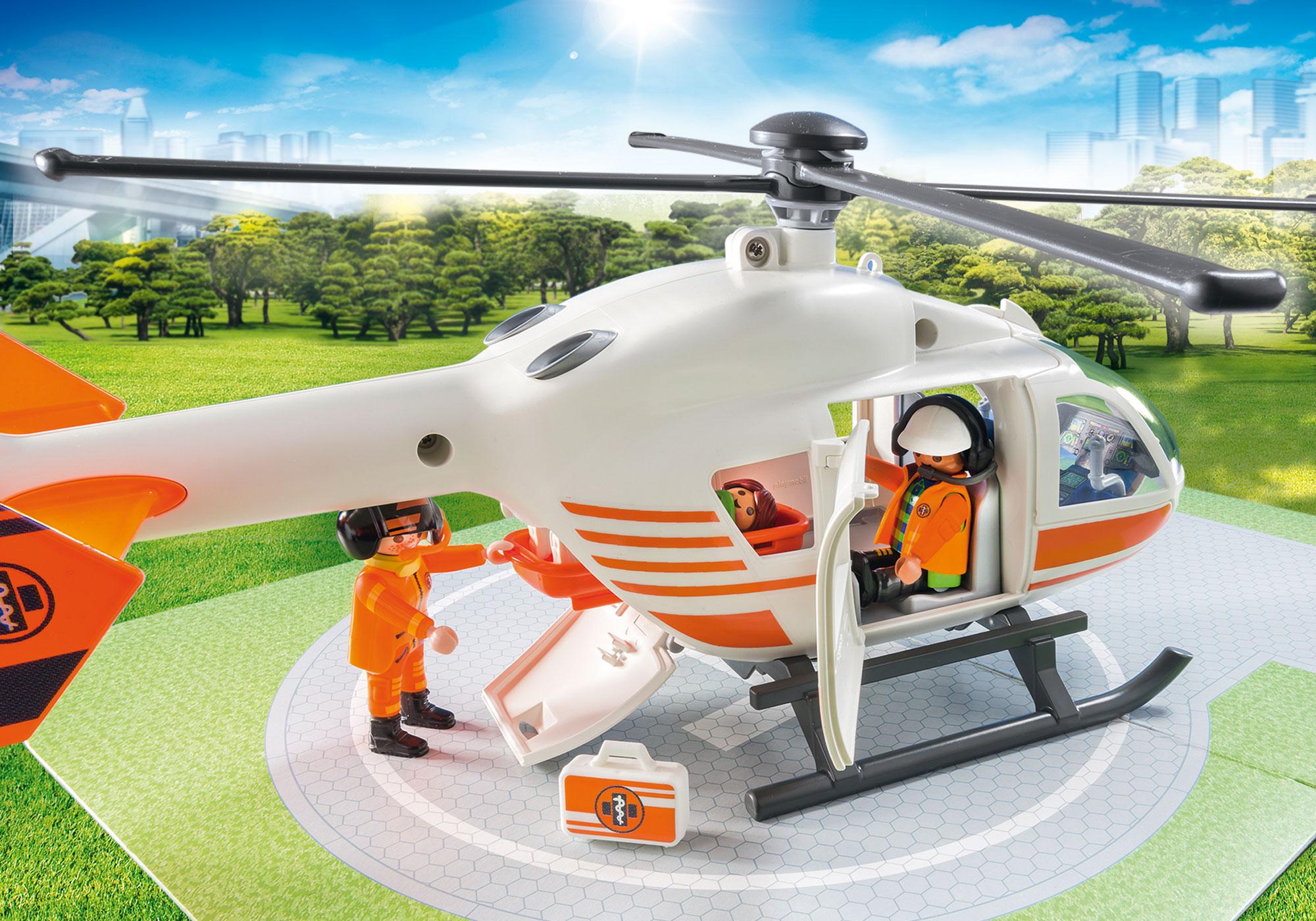 helicoptero de rescate playmobil