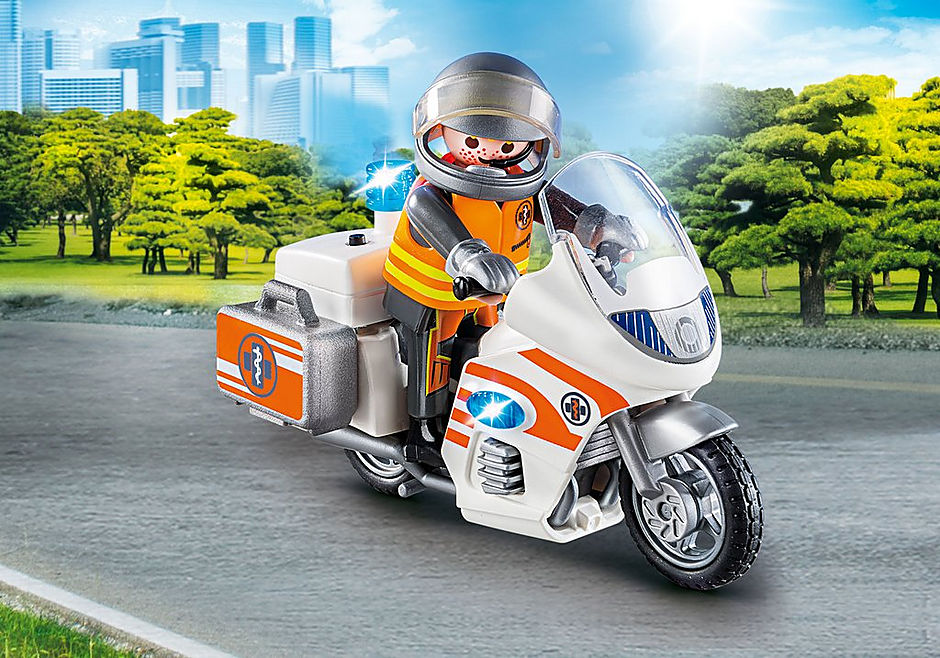 70051 Notarzt-Motorrad mit Blinklicht detail image 1