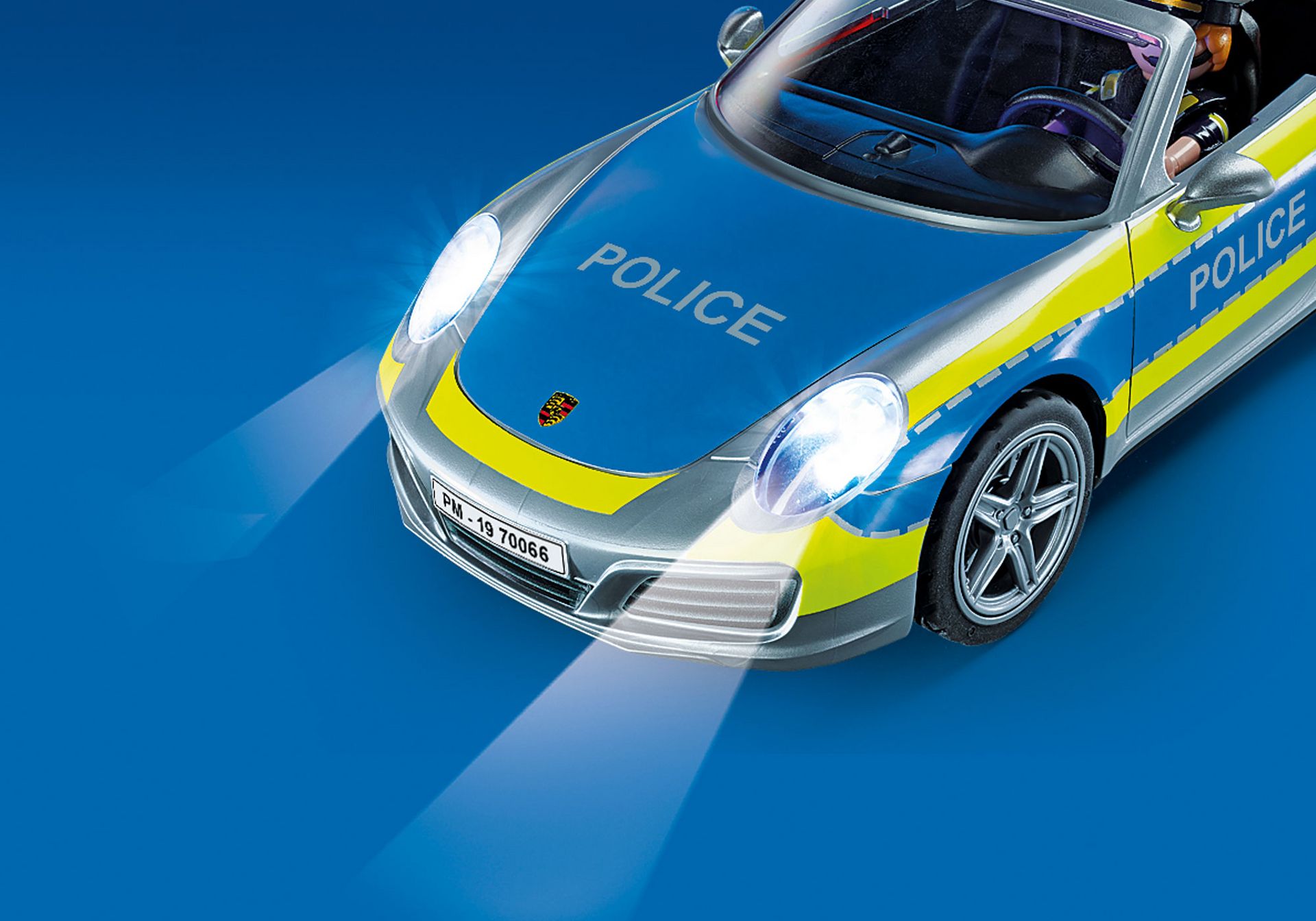 Playmobil 70066 Polizei Auto Porsche Carrera 4S mit Figuren und Zubehör Neu OVP 