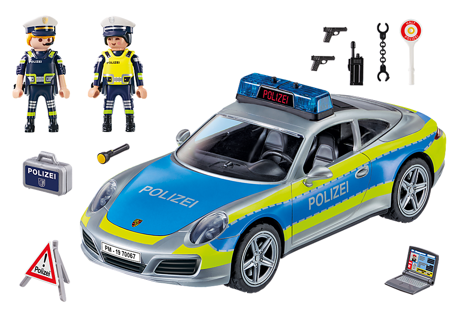 70067 Porsche 911 Carrera 4S Politie - grijs detail image 3