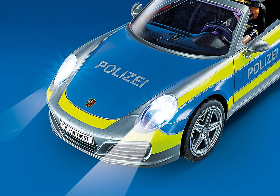 70067 Porsche 911 Carrera 4S Politie - grijs detail image 5