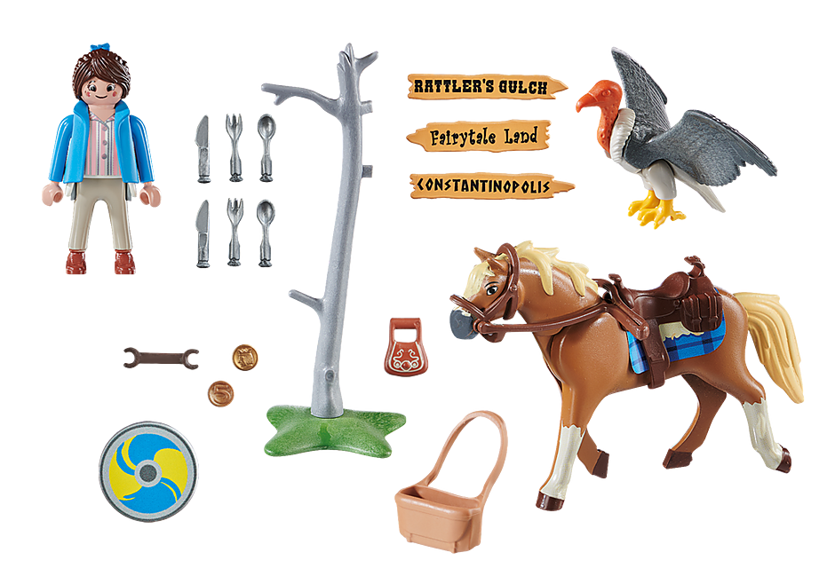 70072 PLAYMOBIL: THE MOVIE Marla with Horse detail image 3